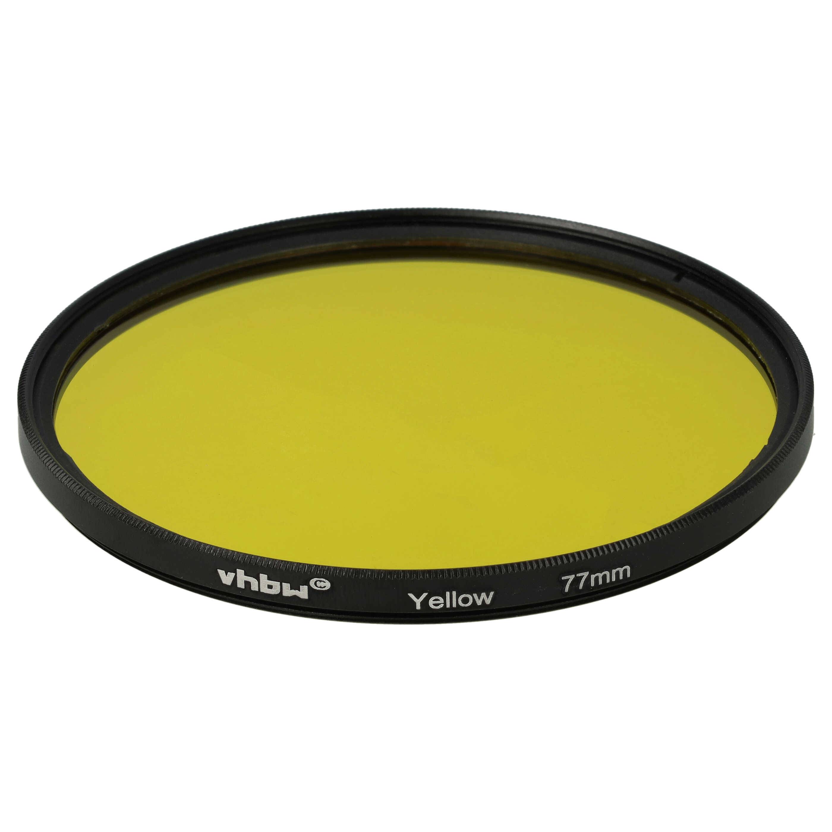 vhbw Universal Farbfilter gelb für Kamera Objektive mit 77mm Filtergewinde | Gelbfilter-0