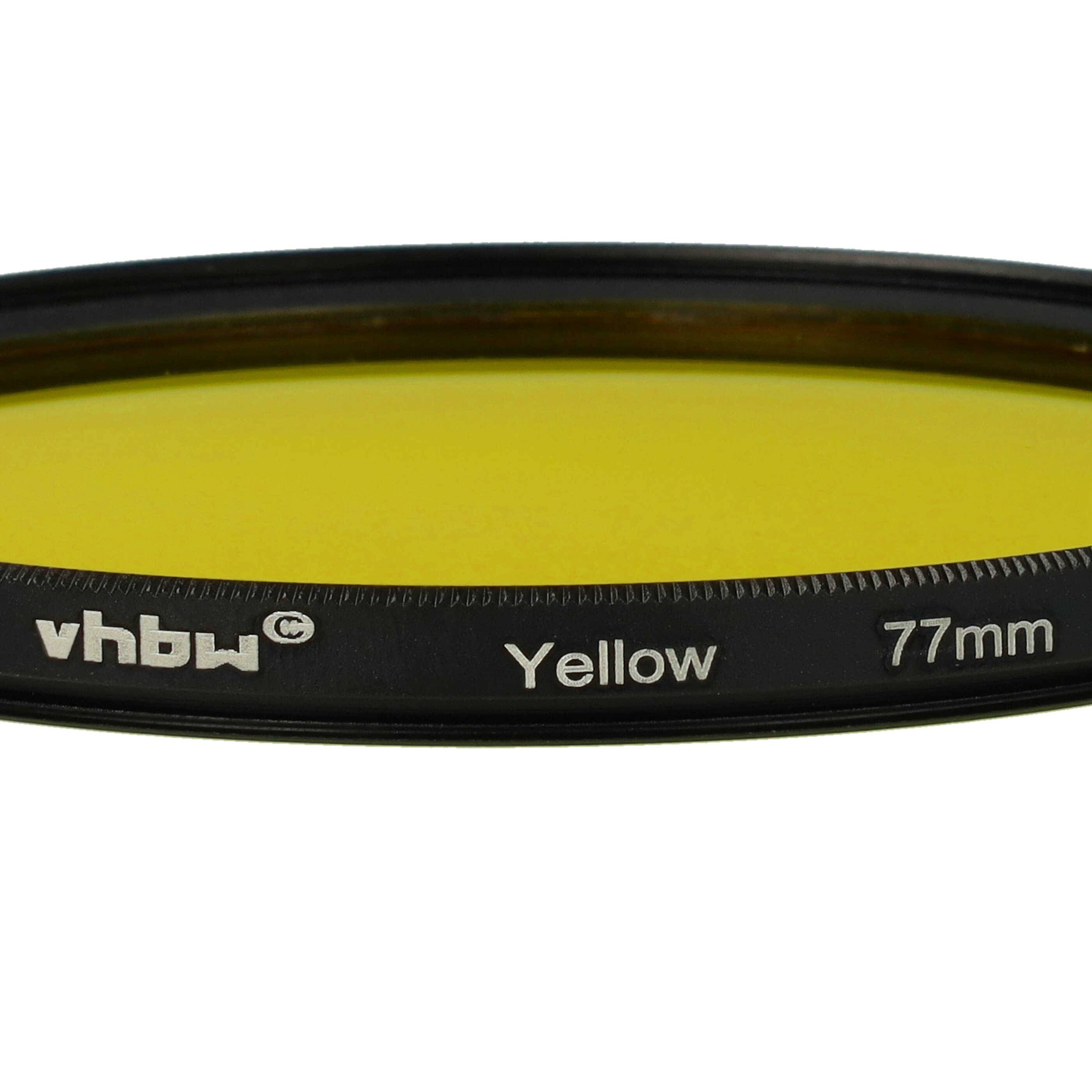 vhbw Universal Farbfilter gelb für Kamera Objektive mit 77mm Filtergewinde | Gelbfilter-4