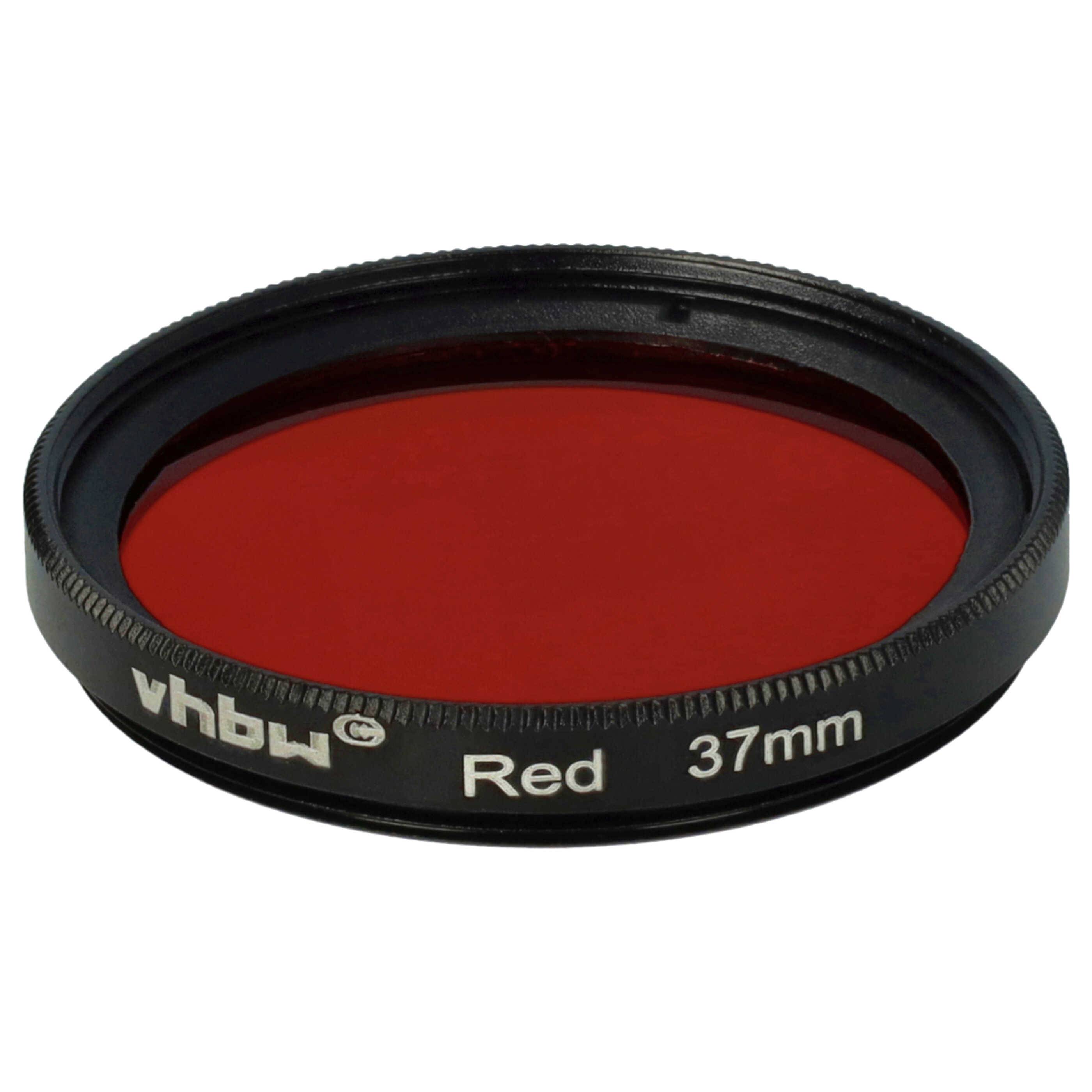 vhbw Universal Farbfilter rot für Kamera Objektive mit 37mm Filtergewinde | Rotfilter-0