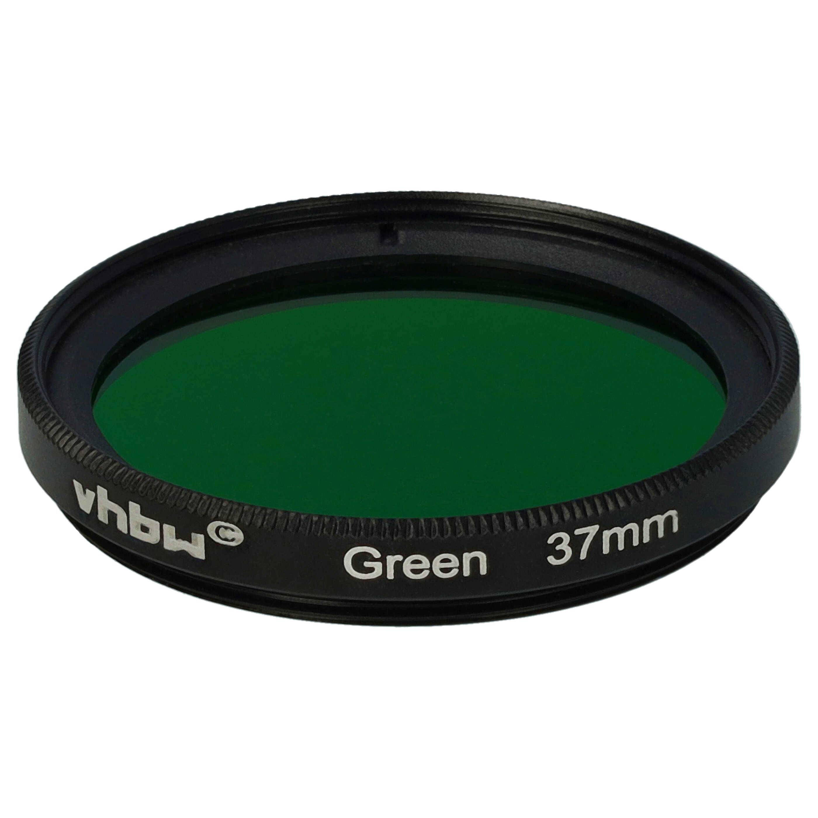 vhbw Universal Farbfilter grün für Kamera Objektive mit 37mm Filtergewinde | Grünfilter-0