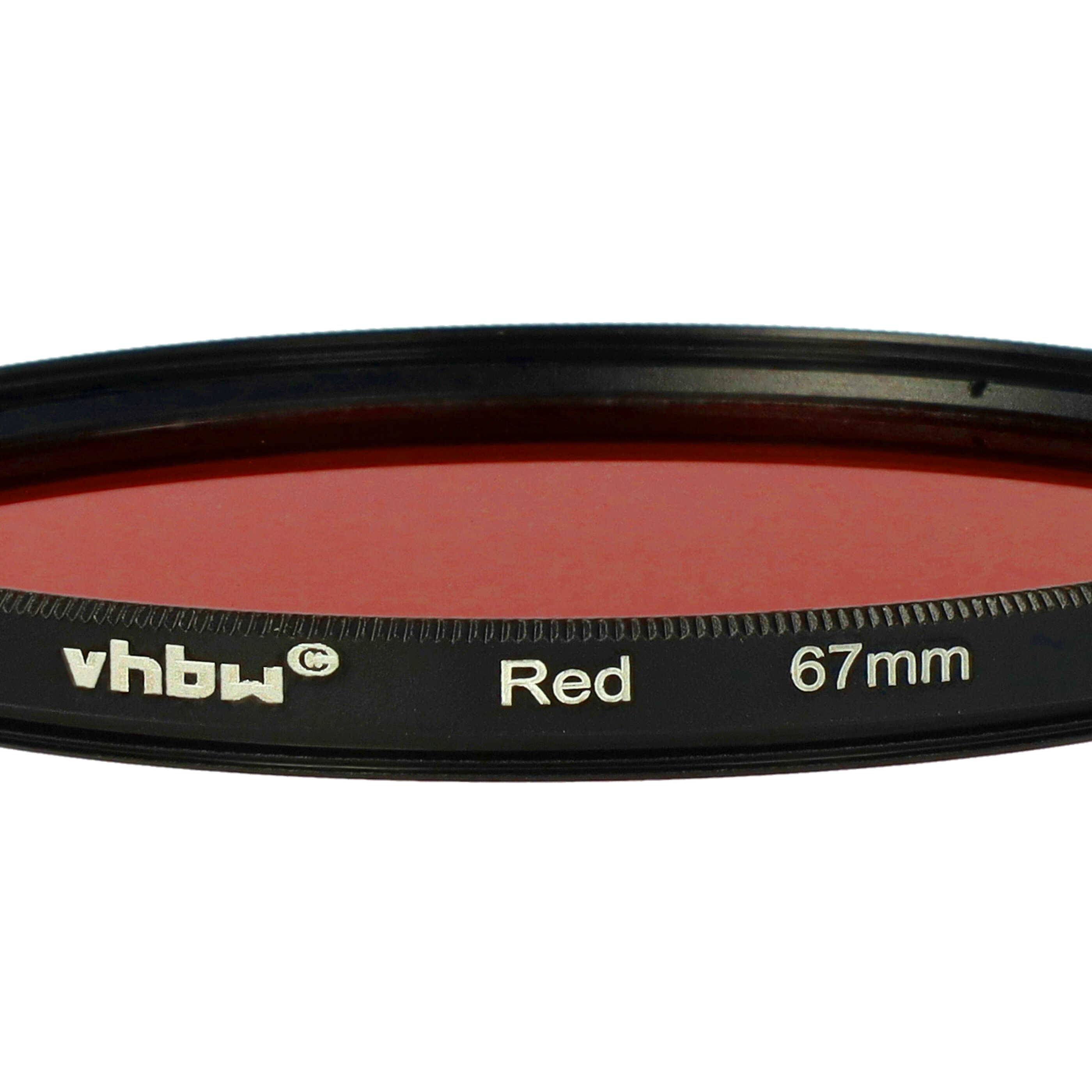 vhbw Universal Farbfilter rot für Kamera Objektive mit 67mm Filtergewinde | Rotfilter-4
