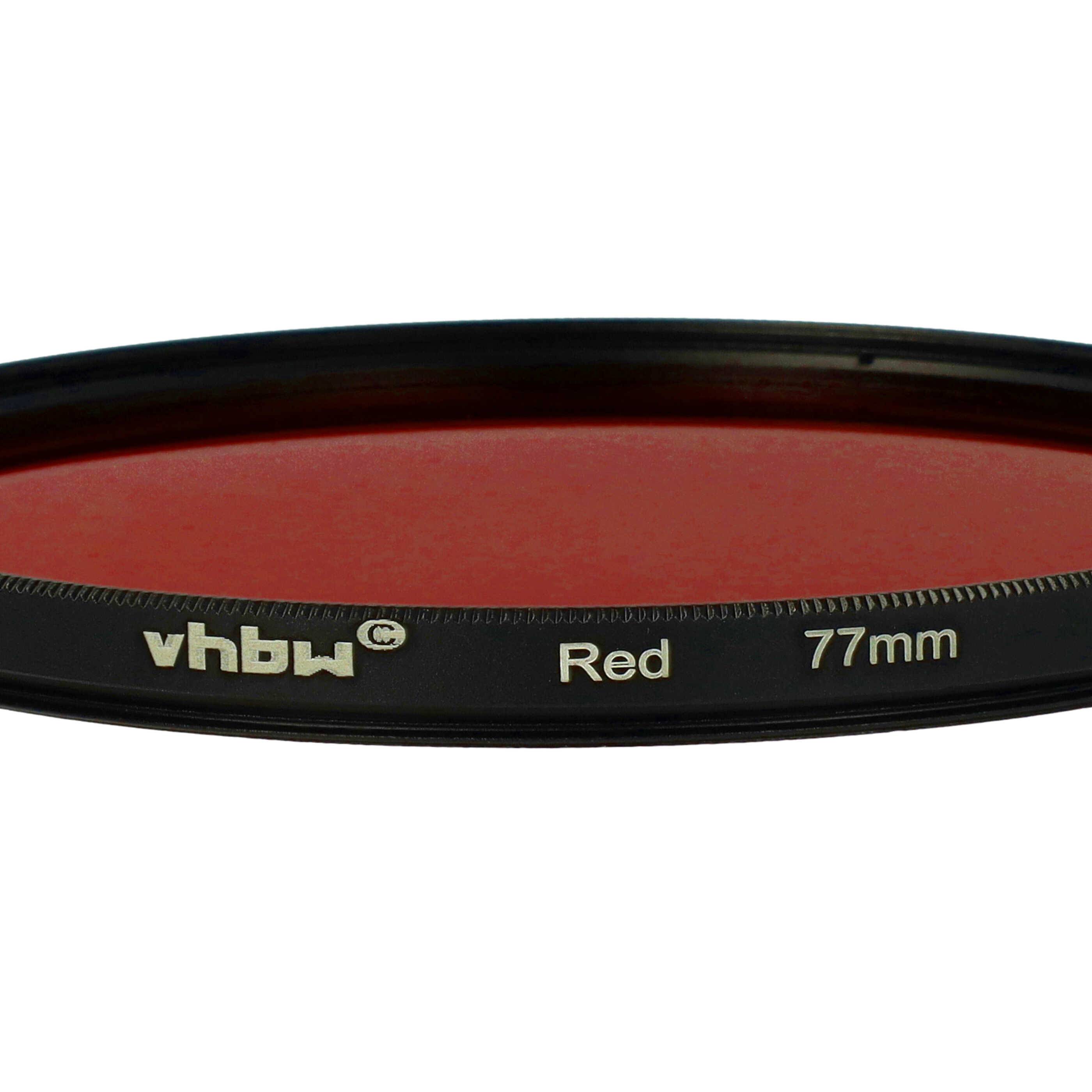 vhbw Universal Farbfilter rot für Kamera Objektive mit 77mm Filtergewinde | Rotfilter-4