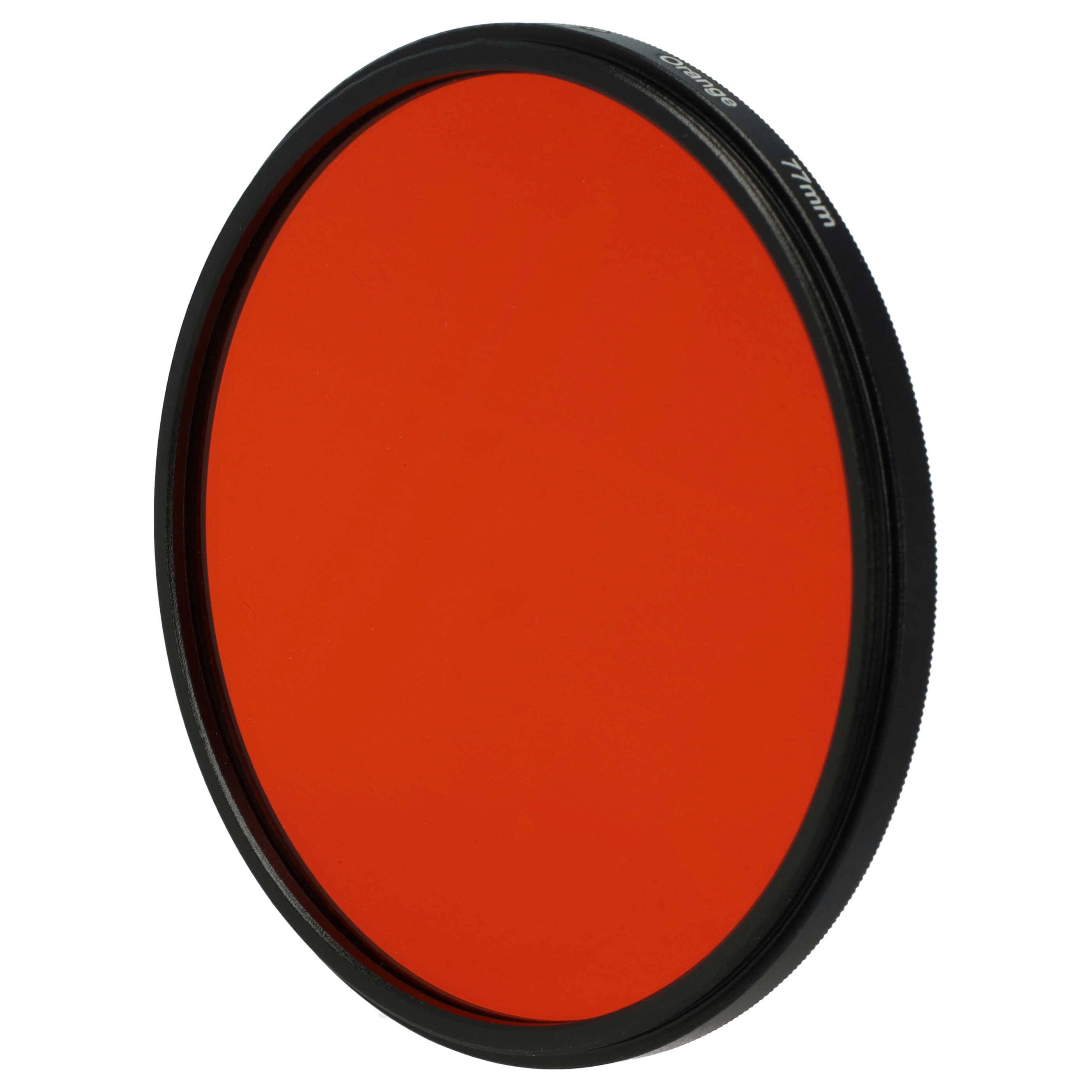 vhbw Universal Farbfilter orange für Kamera Objektive | mit 77mm Filtergewinde, Orangefilter-1
