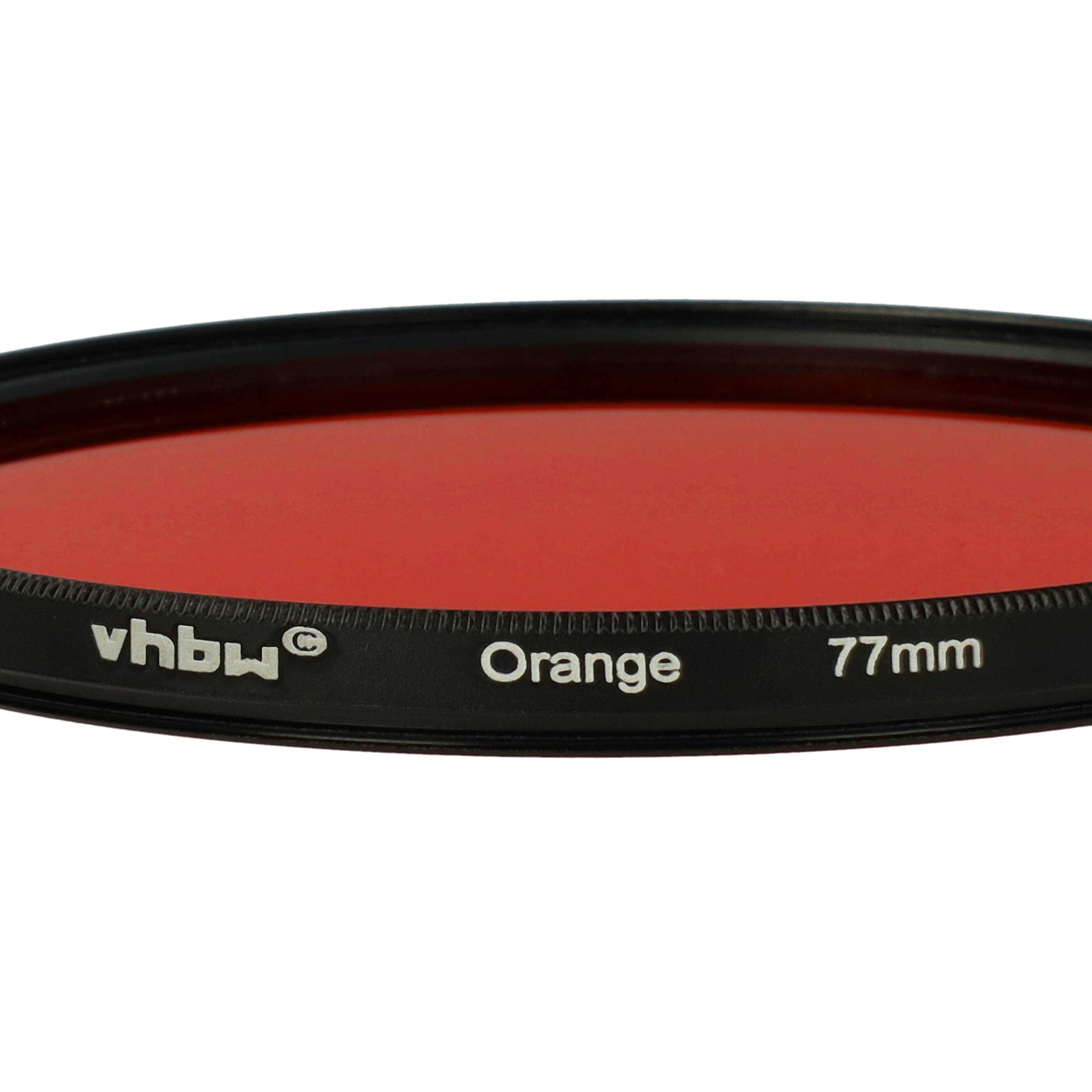vhbw Universal Farbfilter orange für Kamera Objektive | mit 77mm Filtergewinde, Orangefilter-4