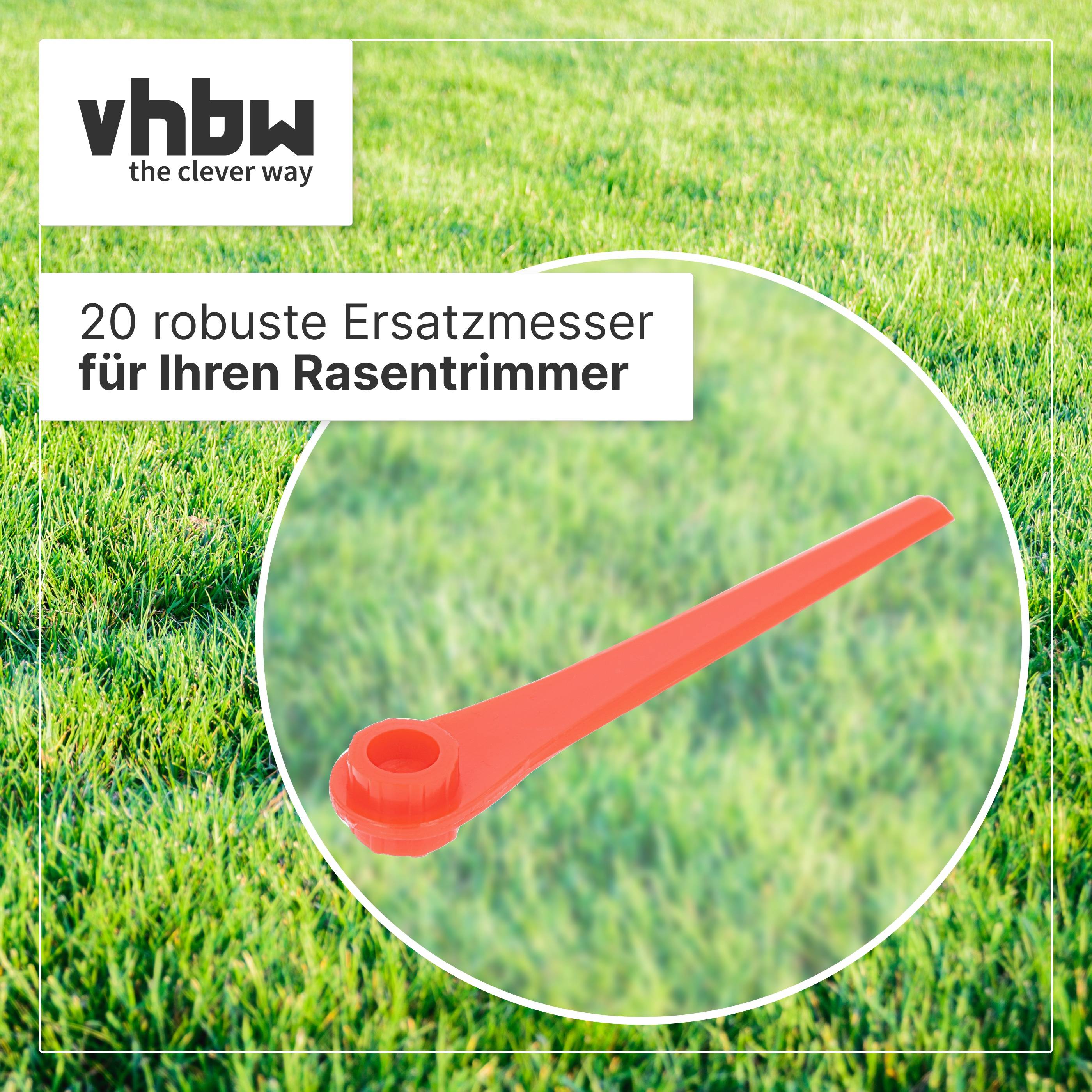 vhbw 20x Ersatz-Messer kompatibel mit Gardena EasyCut Li-18/23R 9823-20 | Li-18/23R 9823 Rasentrimmer - Ersatzklinge Rot-1