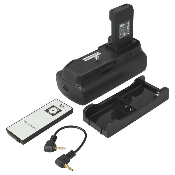 vhbw Batteriegriff kompatibel mit Canon EOS 1100D | EOS 1200D, EOS 1300D Kamera Spiegelreflexkamera DSLR, inkl.