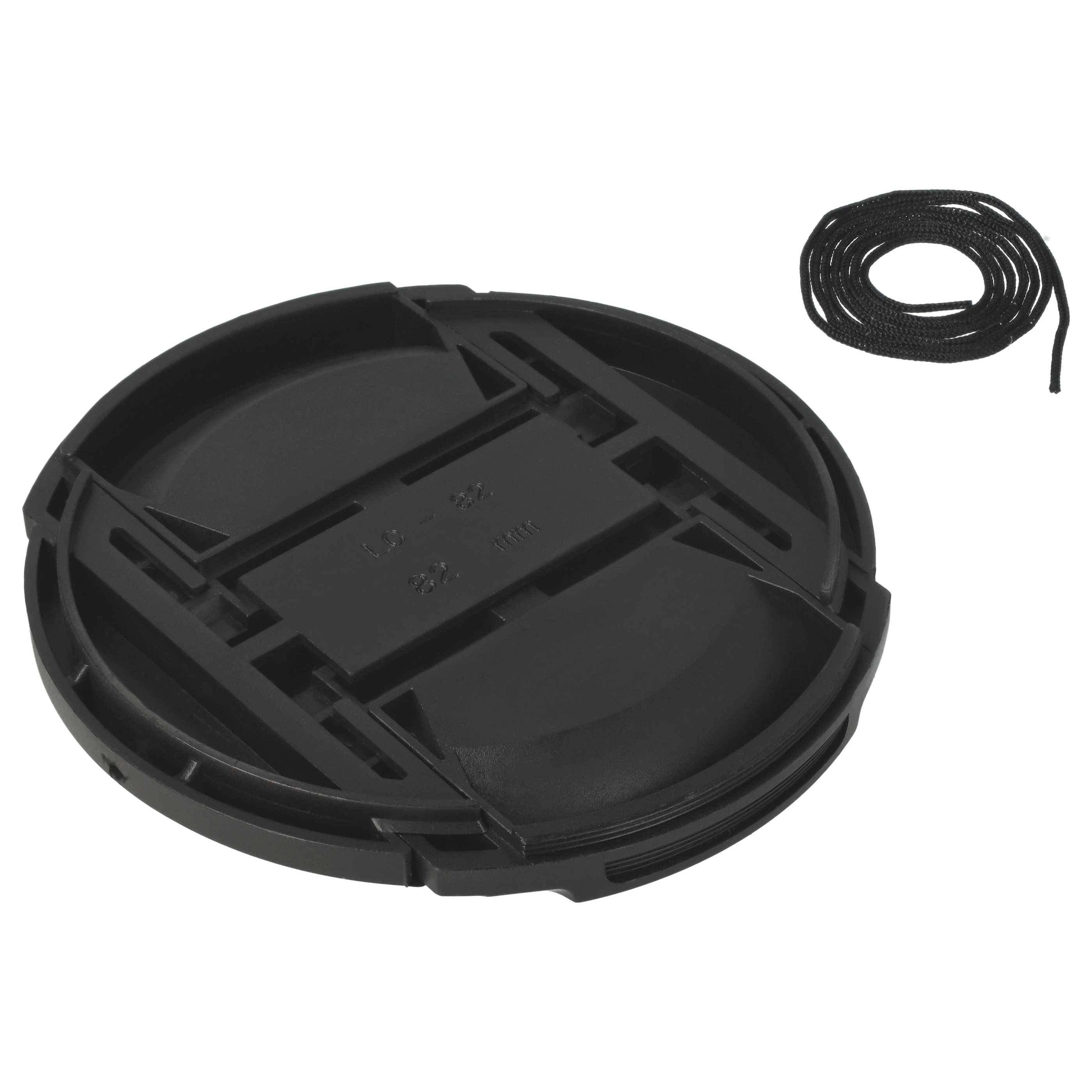 vhbw Objektivdeckel kompatibel mit Sigma 24-105 mm F4 DG OS HSM Art | Kamera - Kunststoff Schwarz, mit Innengriff, 82 mm-1