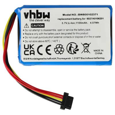 vhbw 1x Akku kompatibel mit TomTom One XL 340 | GPS Navigation Navi (1100 mAh, 3,7 V, Li-Ion)-0