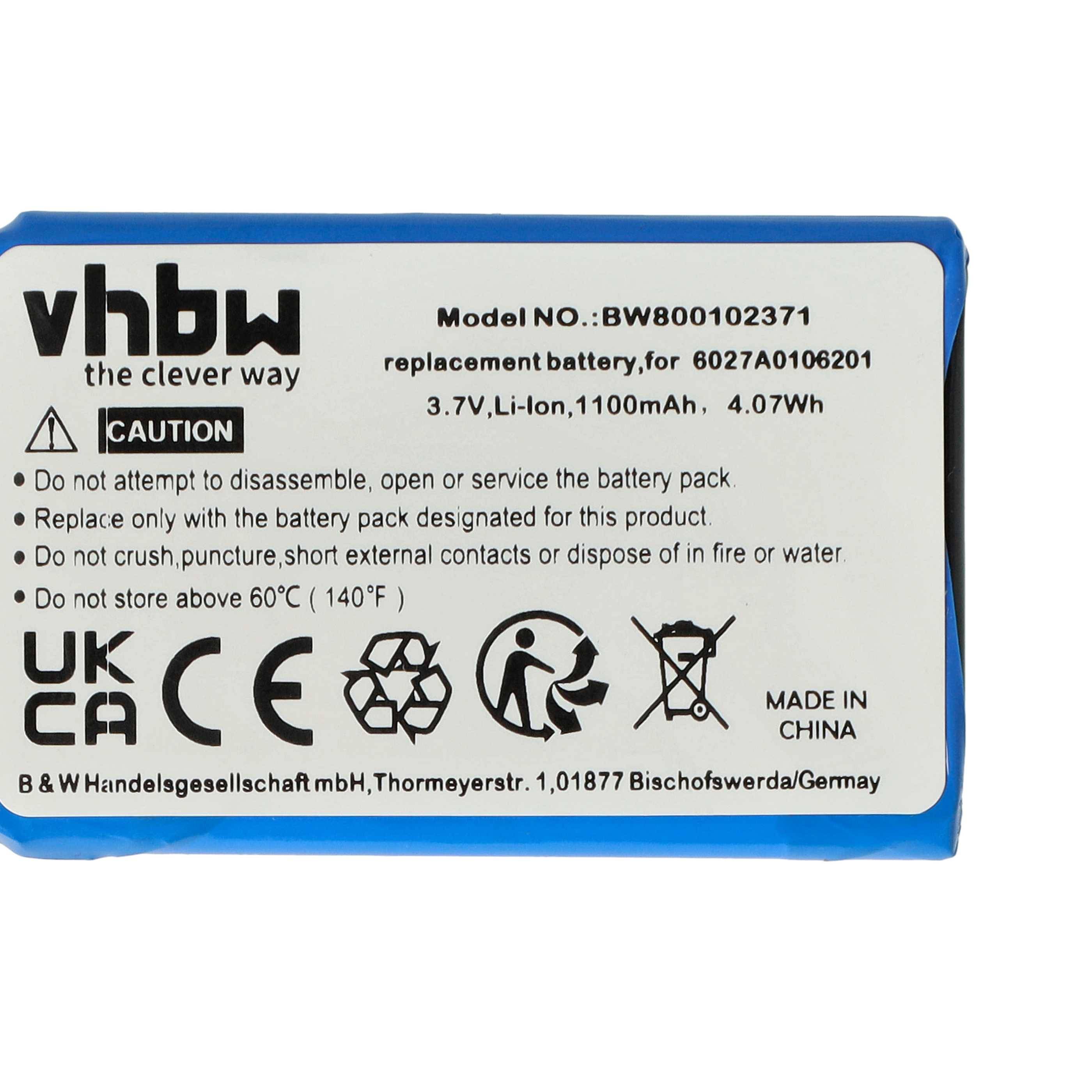 vhbw 1x Akku kompatibel mit TomTom One XL 340 | GPS Navigation Navi (1100 mAh, 3,7 V, Li-Ion)-4