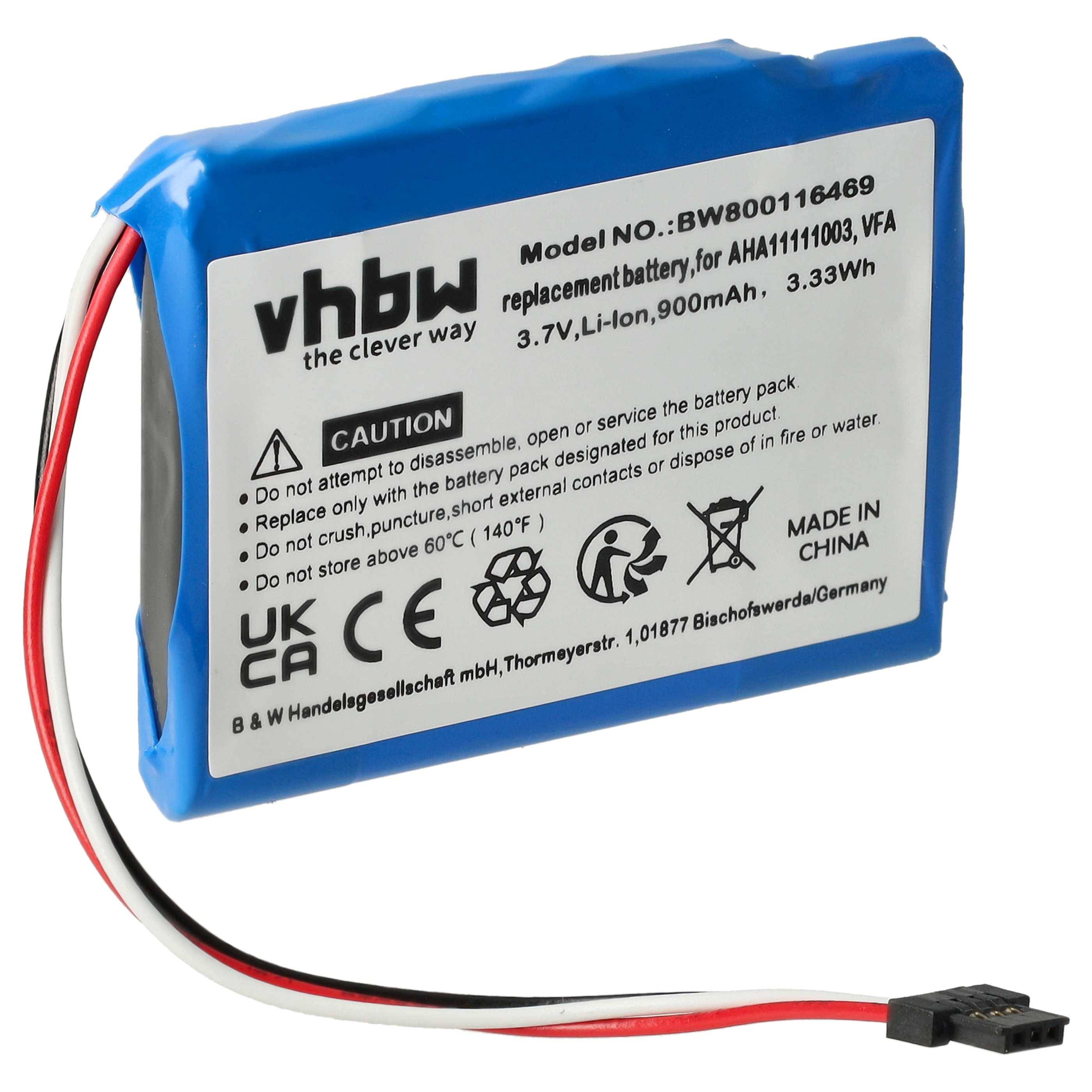 vhbw Akku kompatibel mit TomTom Via 1605 | GPS Navigation Navi (900 mAh, 3,7 V, Li-Ion)-0