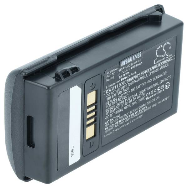 vhbw Akku kompatibel mit Zebra MC3200, MC32N0, MC32N0-S | Barcodescanner POS (6800 mAh, 3,7 V, Li-Ion)