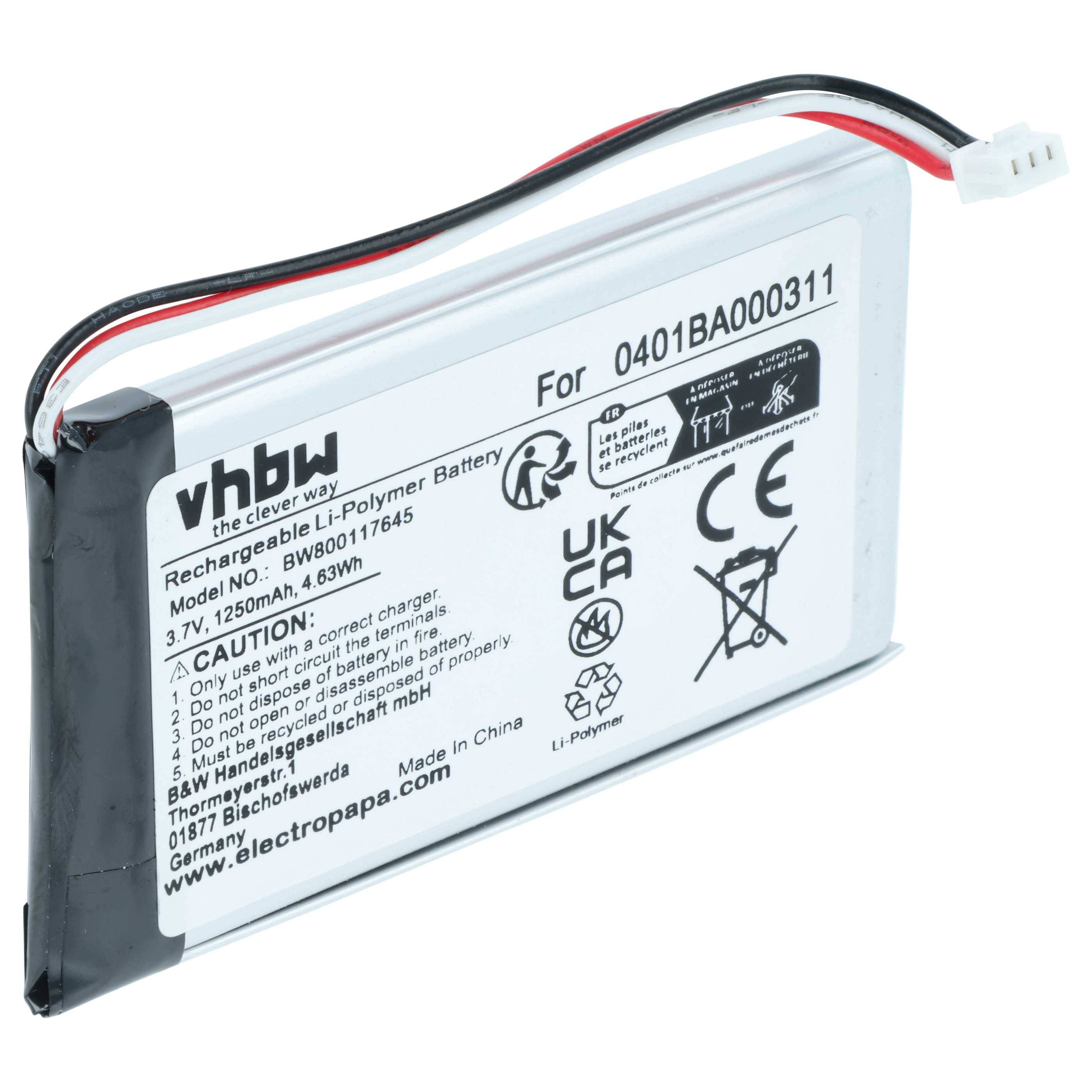 vhbw Akku kompatibel mit Elca MITO-VETTA | MAGO-EVO, EVO, VETTA Fernbedienung Remote Control (1250 mAh, 3,7 V-0