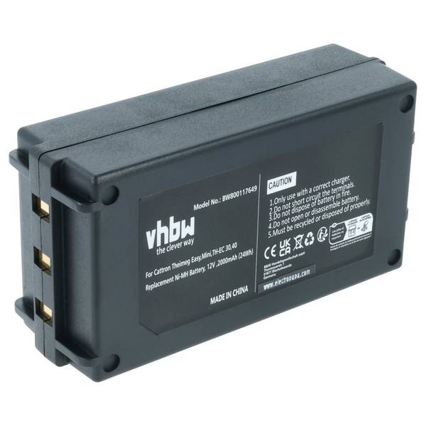 vhbw Akku kompatibel mit Cattron-Theimeg TH-EC 40 | Industrie-Funkfernsteuerung Fernbedienung (2000 mAh, 12 V, NiMH)