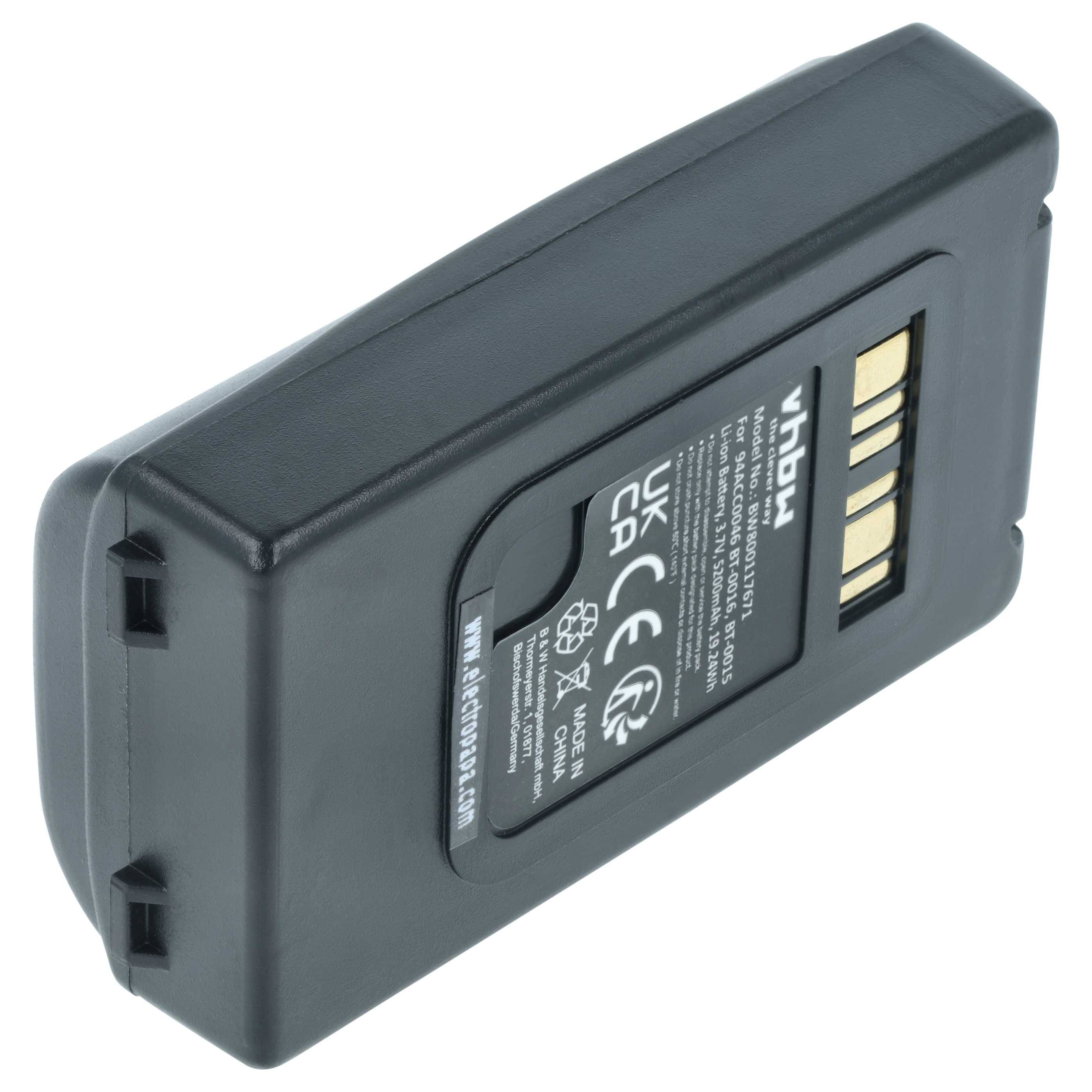 vhbw Akku Ersatz für Datalogic BT-0015 | BT-0016, 94ACC0046, 94ACC0048 für Barcodescanner POS (5200 mAh, 3,7 V, Li-Ion)-0