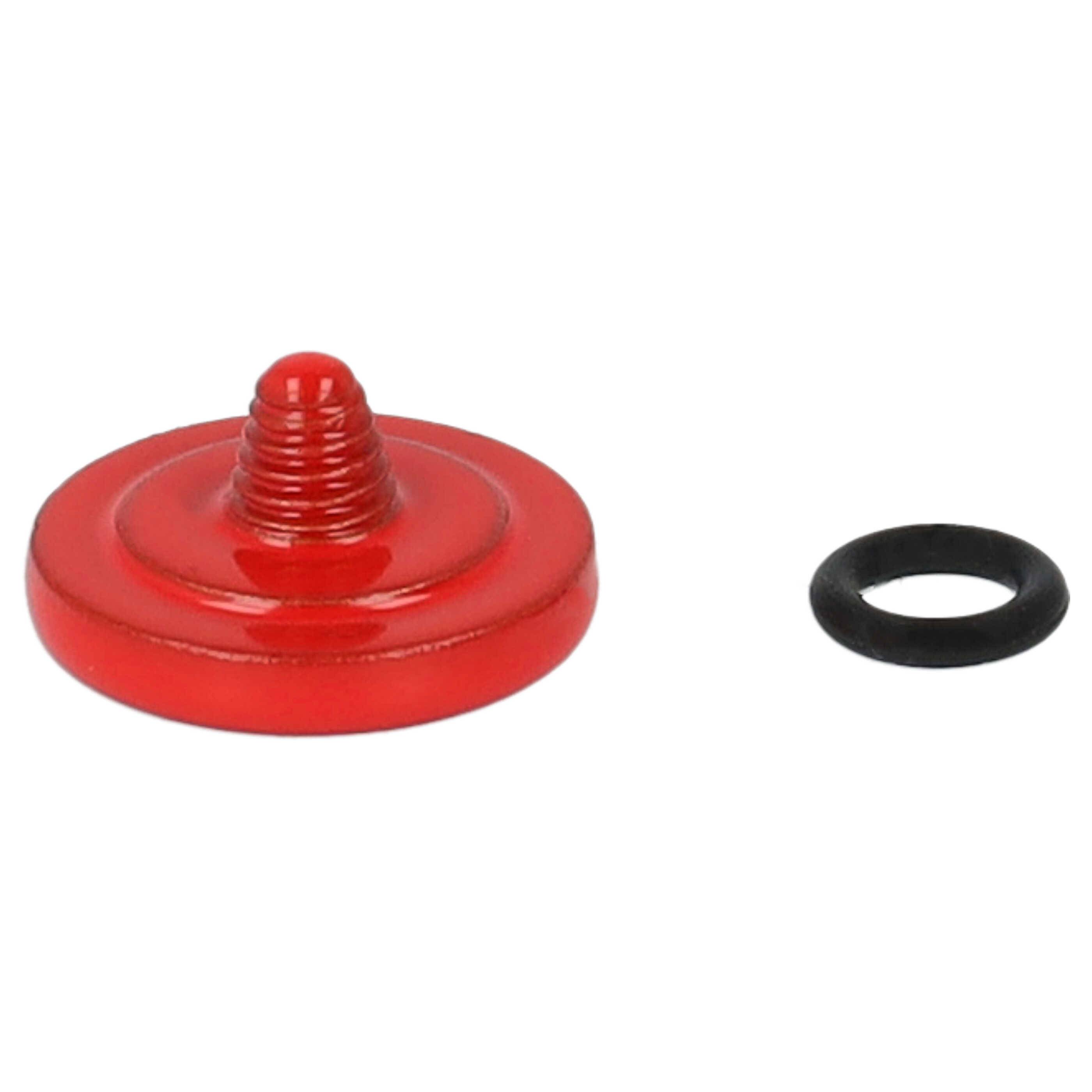 vhbw Auslöseknopf kompatibel mit Exa 1B Kamera | Ergonomischer Ersatzknopf, Metall, Rot-0