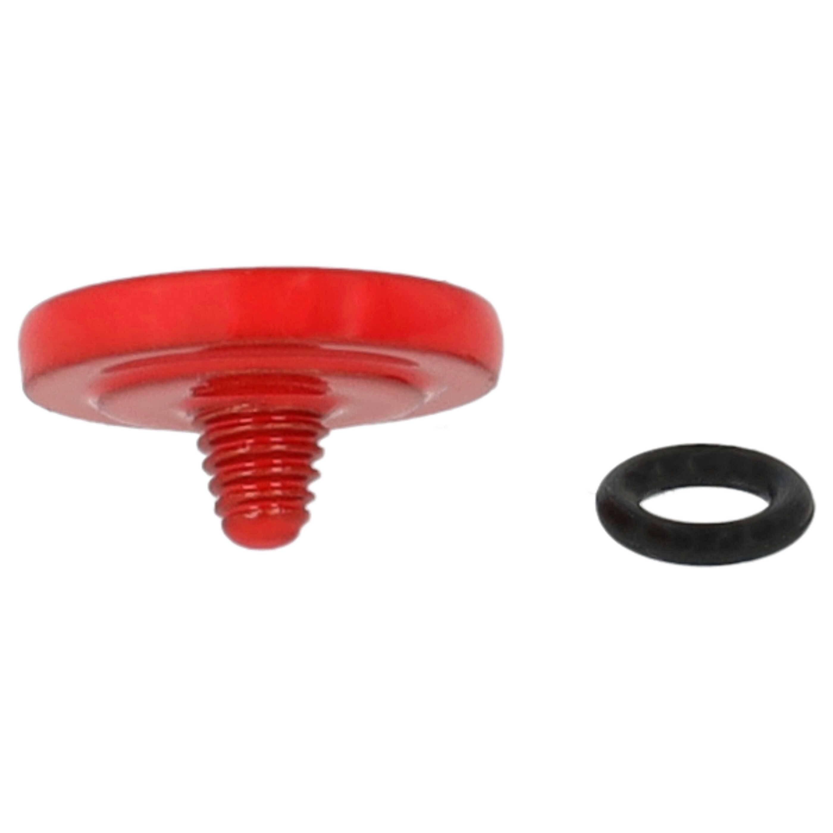 vhbw Auslöseknopf kompatibel mit Kodak P880 Kamera | Ergonomischer Ersatzknopf, Metall, Rot-2