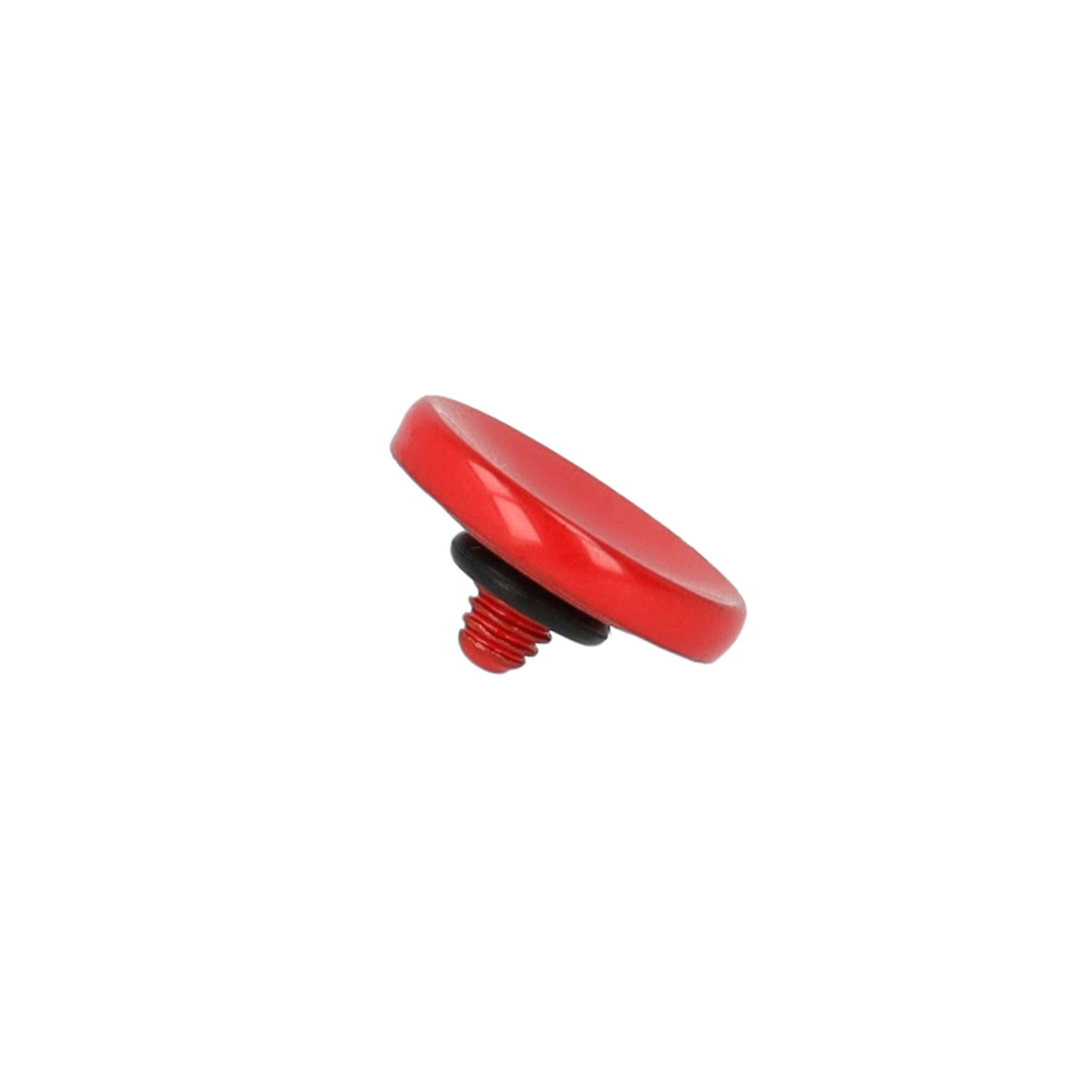 vhbw Auslöseknopf kompatibel mit Kodak P880 Kamera | Ergonomischer Ersatzknopf, Metall, Rot-4