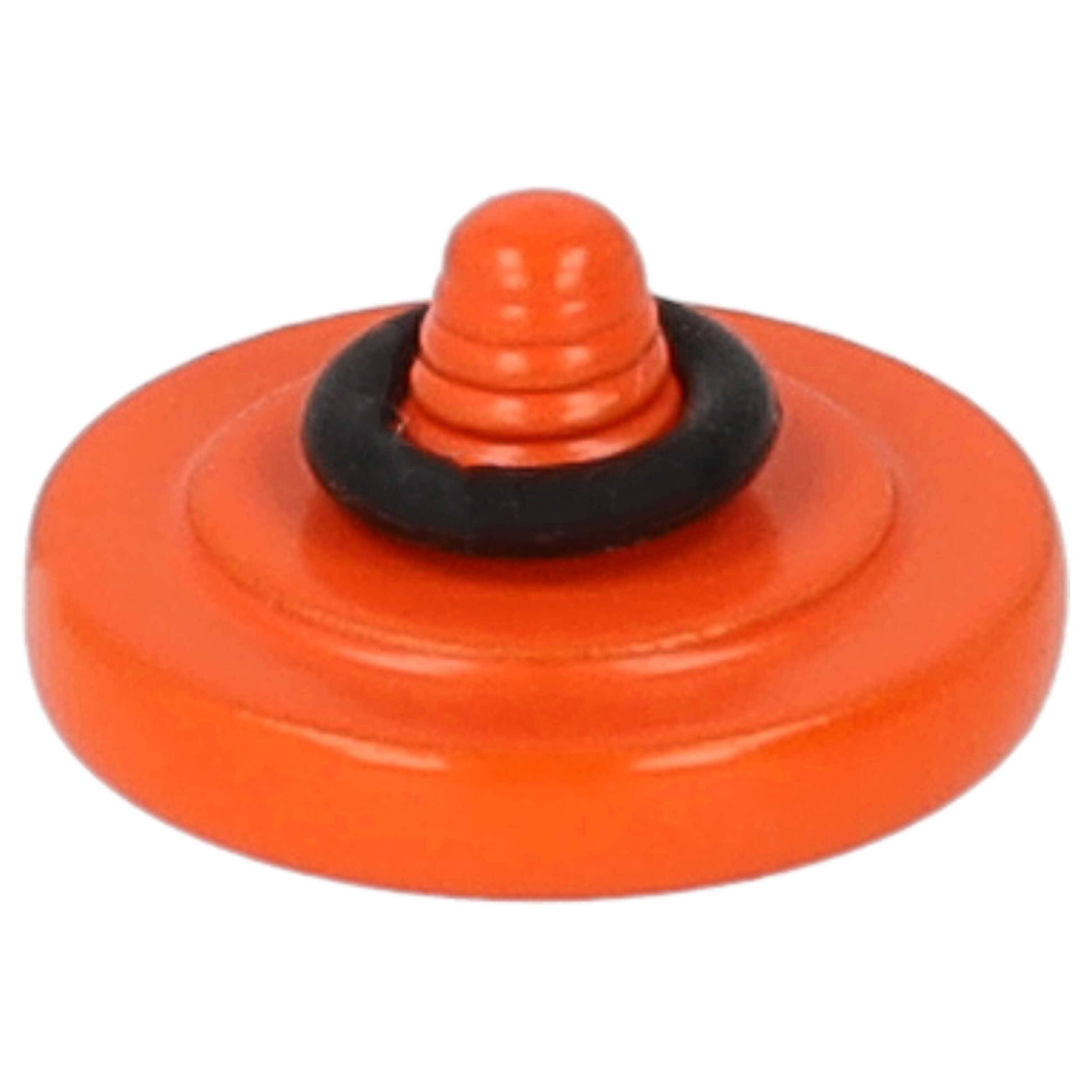 vhbw Auslöseknopf kompatibel mit Exa 1B Kamera | Ergonomischer Ersatzknopf, Metall, Orange-2
