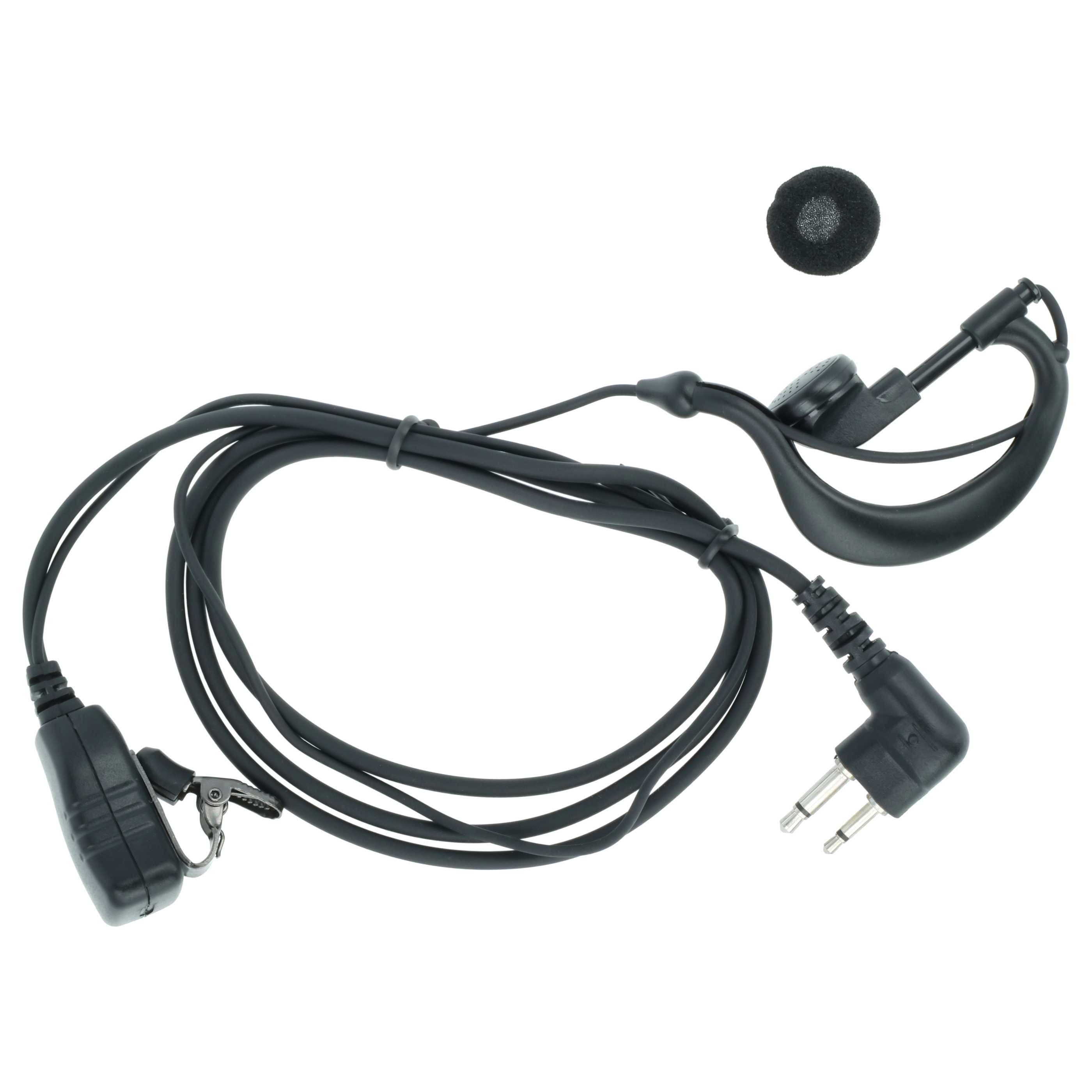 vhbw Headset kompatibel mit Motorola Radius P110 Funkgerät | schwarz-0