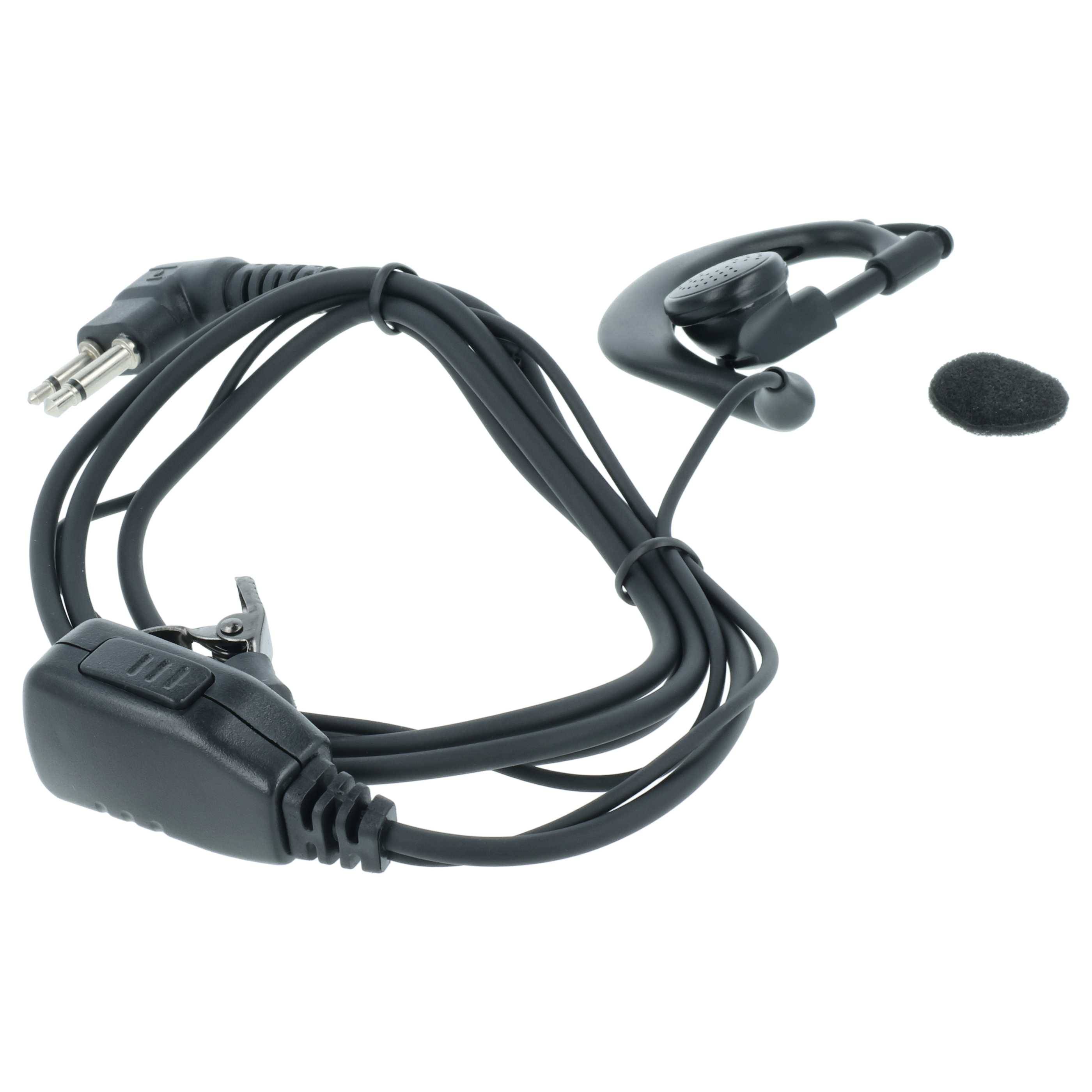 vhbw Headset kompatibel mit Motorola Radius P110 Funkgerät | schwarz-2