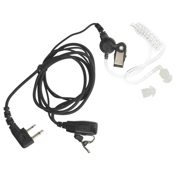 vhbw Headset kompatibel mit Icom IC-4088SR | IC-F22SR, IC-E90, IC-A15S, IC-A15 Funkgerät - schwarz, Transparenter