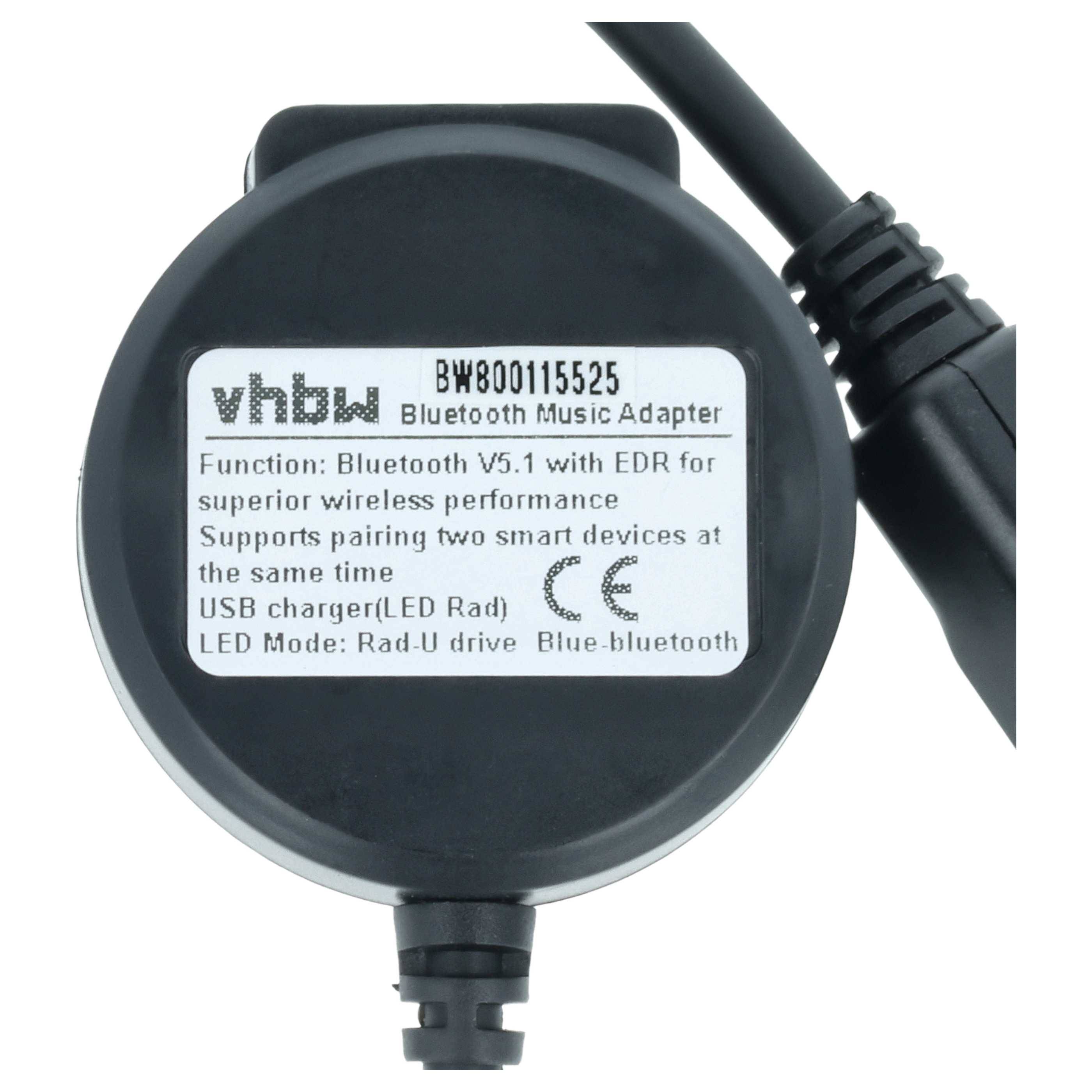 vhbw AUX Kabel KFZ Radio (30 cm) kompatibel mit Mercedes-Benz S-Klasse | R-Klasse Auto, Autoradio - USB, Bluetooth-3