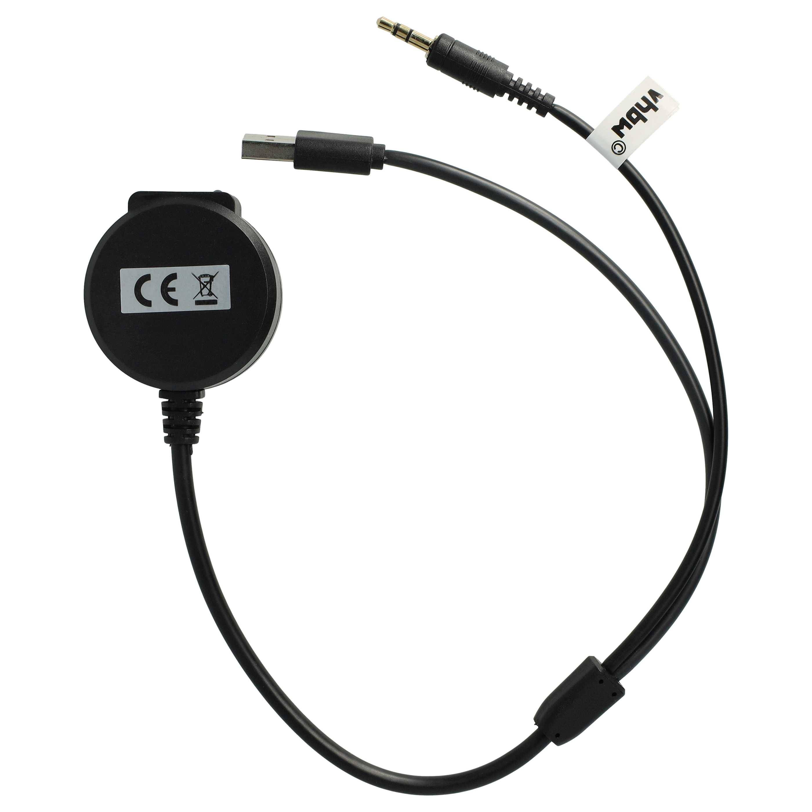 vhbw AUX Kabel KFZ Radio kompatibel mit BMW ab Bj. 09/2006 Series 3 | Auto Autoradio - USB, Bluetooth, 30 cm-2