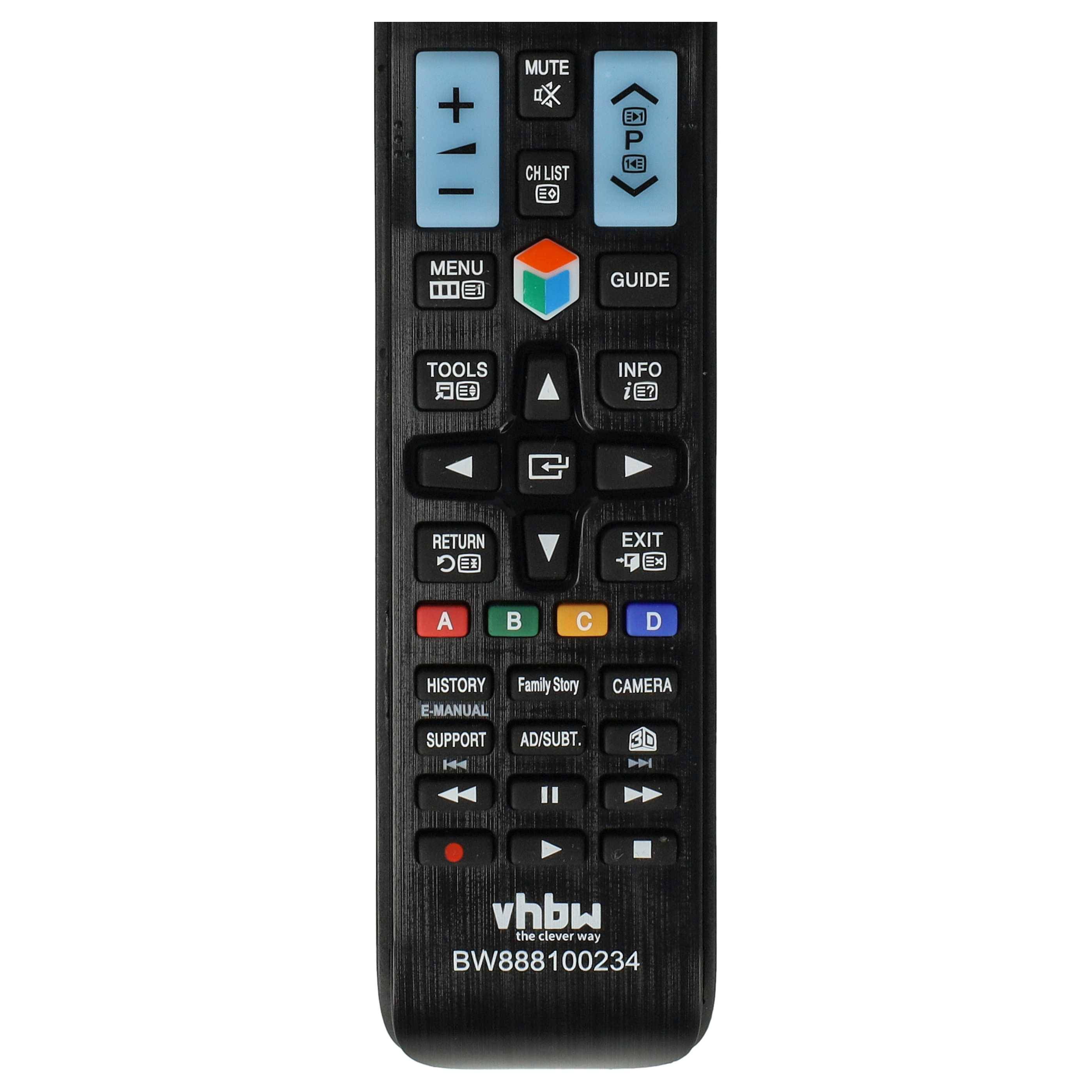 vhbw Fernbedienung kompatibel mit Samsung UE40F6275 | UE40F6320, UE40F6270, UE40F5570, UE40F5700, UE40F6340 Fernseher-6
