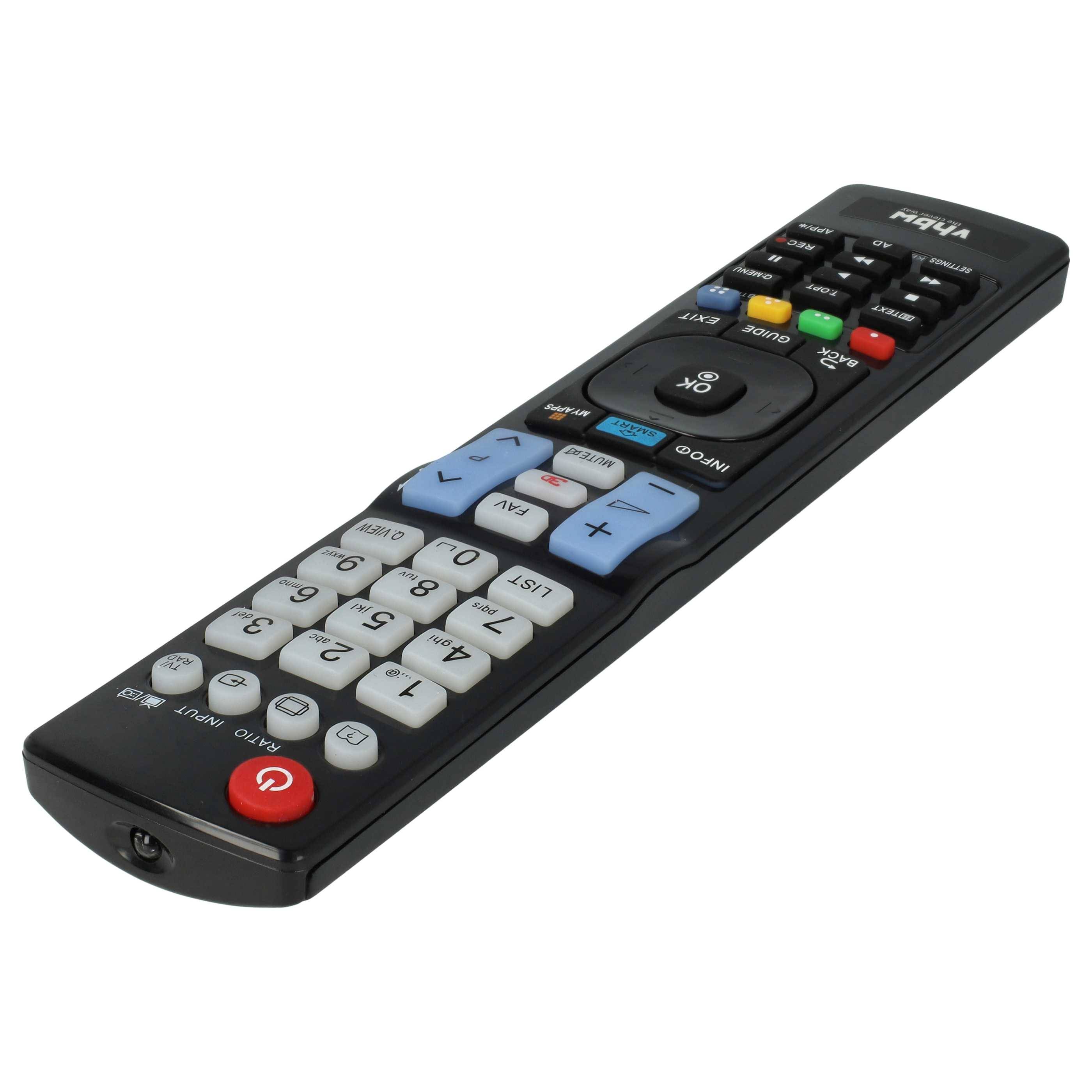 vhbw Fernbedienung kompatibel mit LG 55LA620V | 55EA9800, 55LA6620, 55LA6230, 50LA6230, 50PH6700, 50LA6620 Fernseher, TV-0
