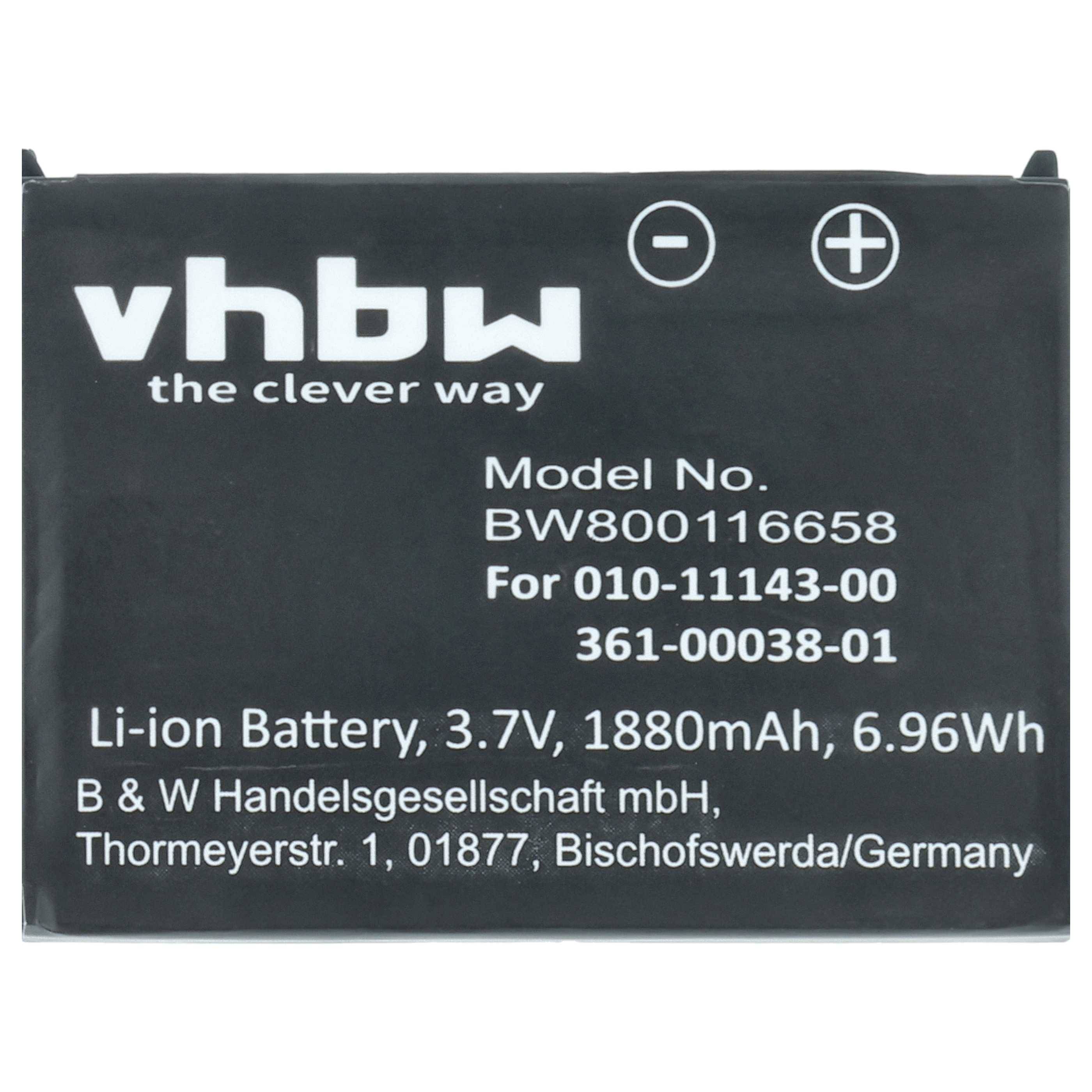 vhbw 1x Akku kompatibel mit Garmin Nüvi 500 | 550, 510 GPS Navigation Navi (1880 mAh, 3,7 V, Li-Ion)-3