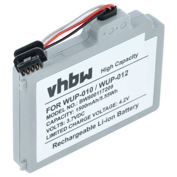 vhbw Akku kompatibel mit Nintendo Wii U Gamepad | Spielekonsole (1500 mAh, 3,7 V, Li-Polymer) (WUP-010)