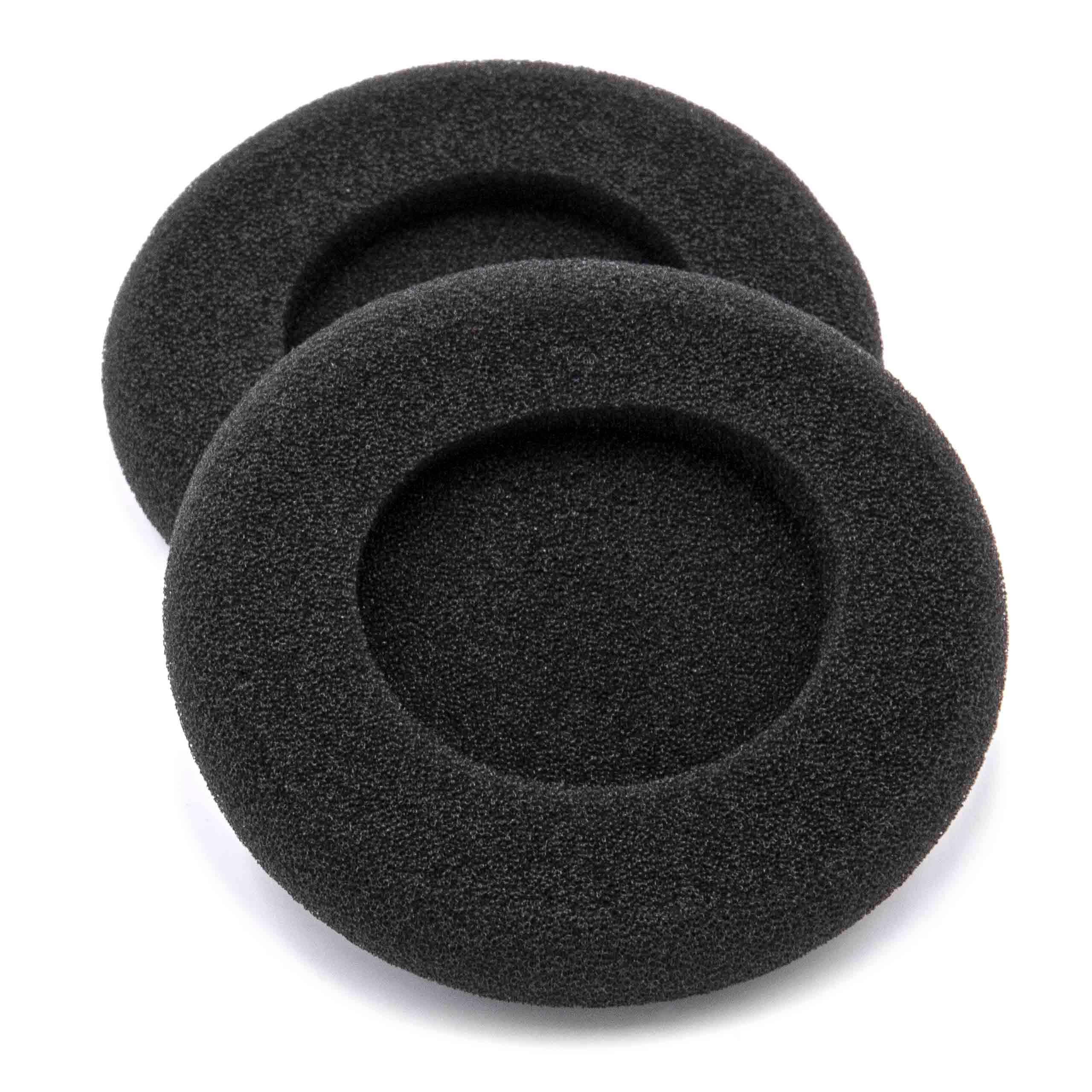 vhbw 2x Ohrpolster kompatibel mit Sennheiser PC135 | PC131, PMX100, PC136, PX100 II, PX100 Kopfhörer Headset-1