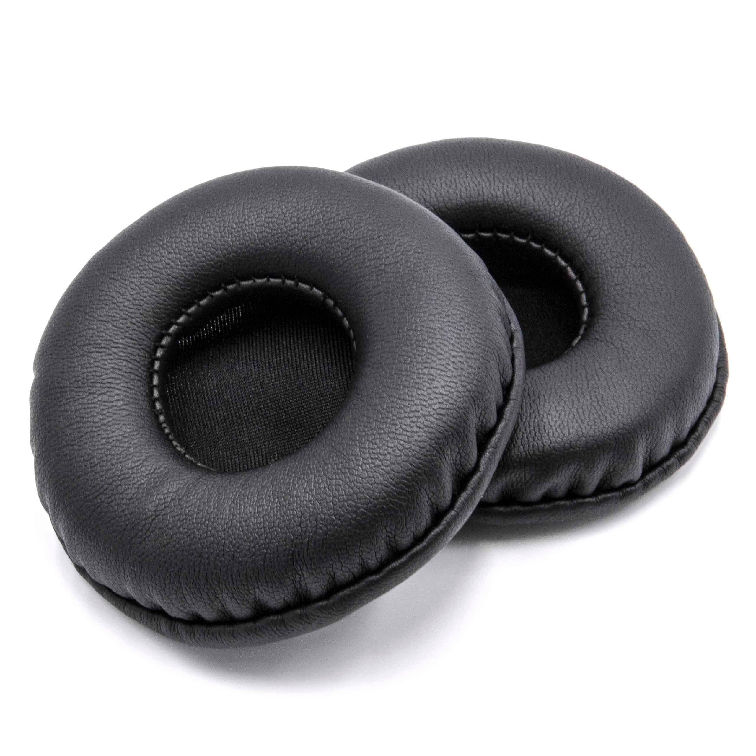 vhbw 2x Ohrpolster kompatibel mit Kopfhörer | die 70 mm Ohrpolster benötigen Kopfhörer Headset, Polyurethan Schwarz-0
