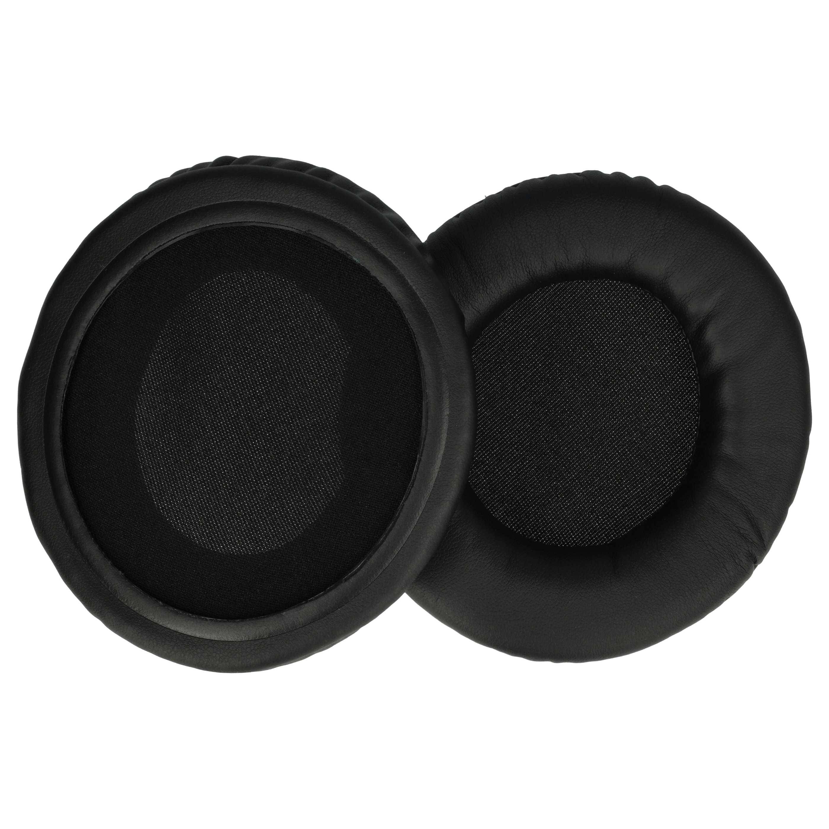 vhbw 2x Ohrpolster kompatibel mit Sony MDR-XB500 Kopfhörer Headset | Polyurethan Schwarz-3