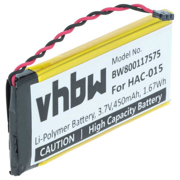 vhbw Akku Ersatz für Nintendo HAC-BPJPA-C0 | HAC-006 für Gamepad Controller (450 mAh, 3,7 V, Li-Polymer)