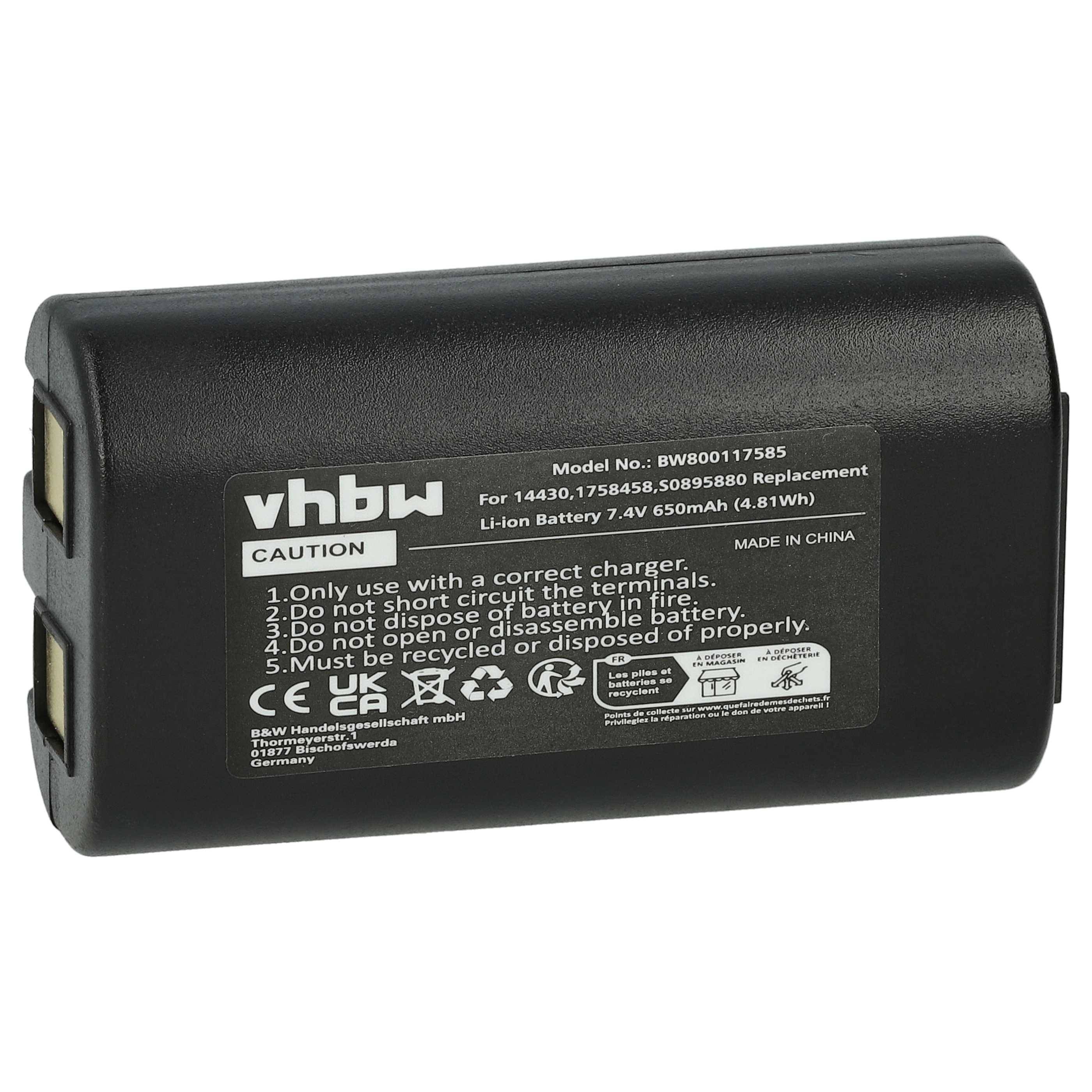 vhbw Akku kompatibel mit Dymo LabelManager 260 | 260P, 280, PnP Drucker Kopierer Scanner Etiketten-Drucker (650mAh, 7,4V-0