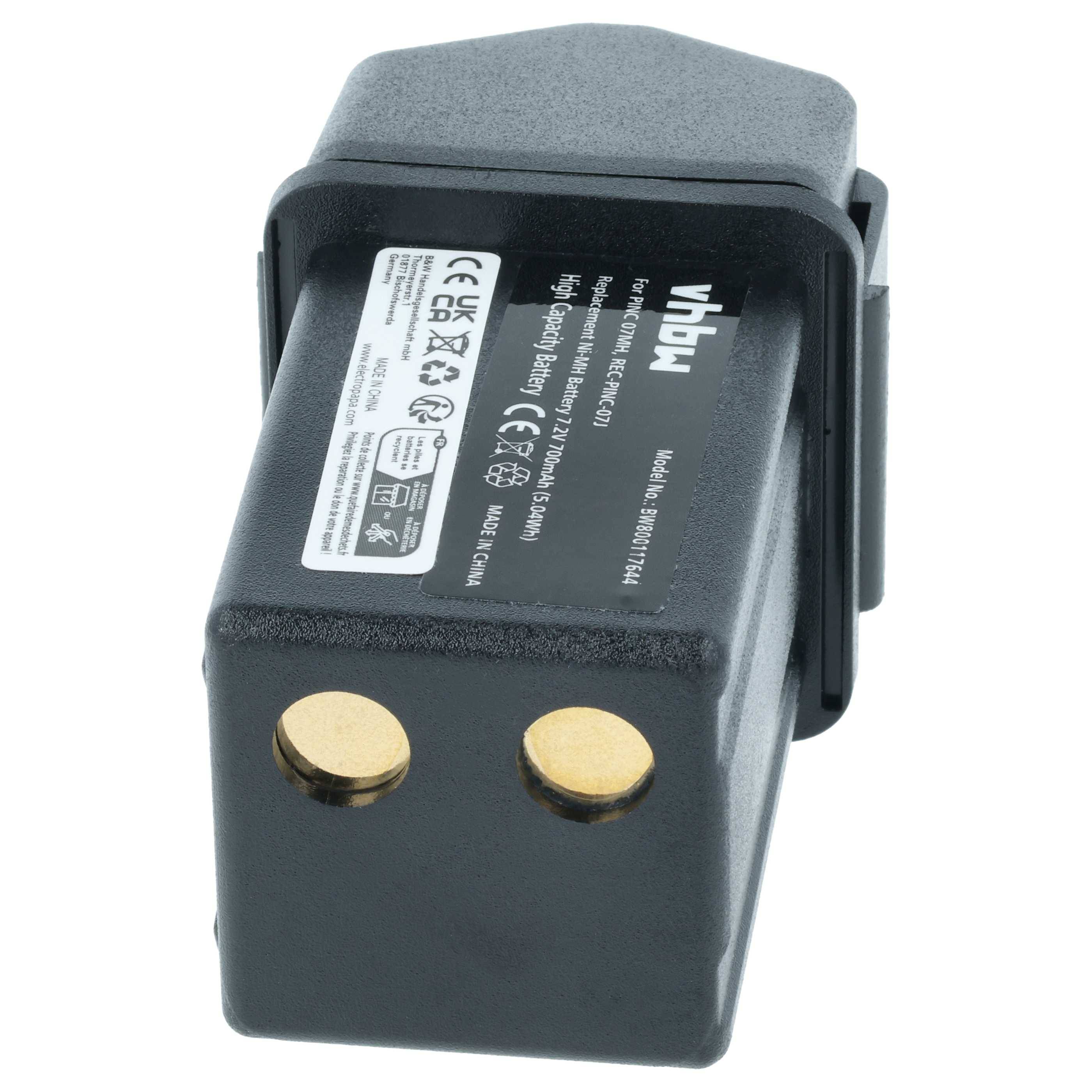 vhbw 5x Akku kompatibel mit Elca TECHNO-M | GENIO-P Fernbedienung Remote Control (700 mAh, 7,2 V, NiMH)-1