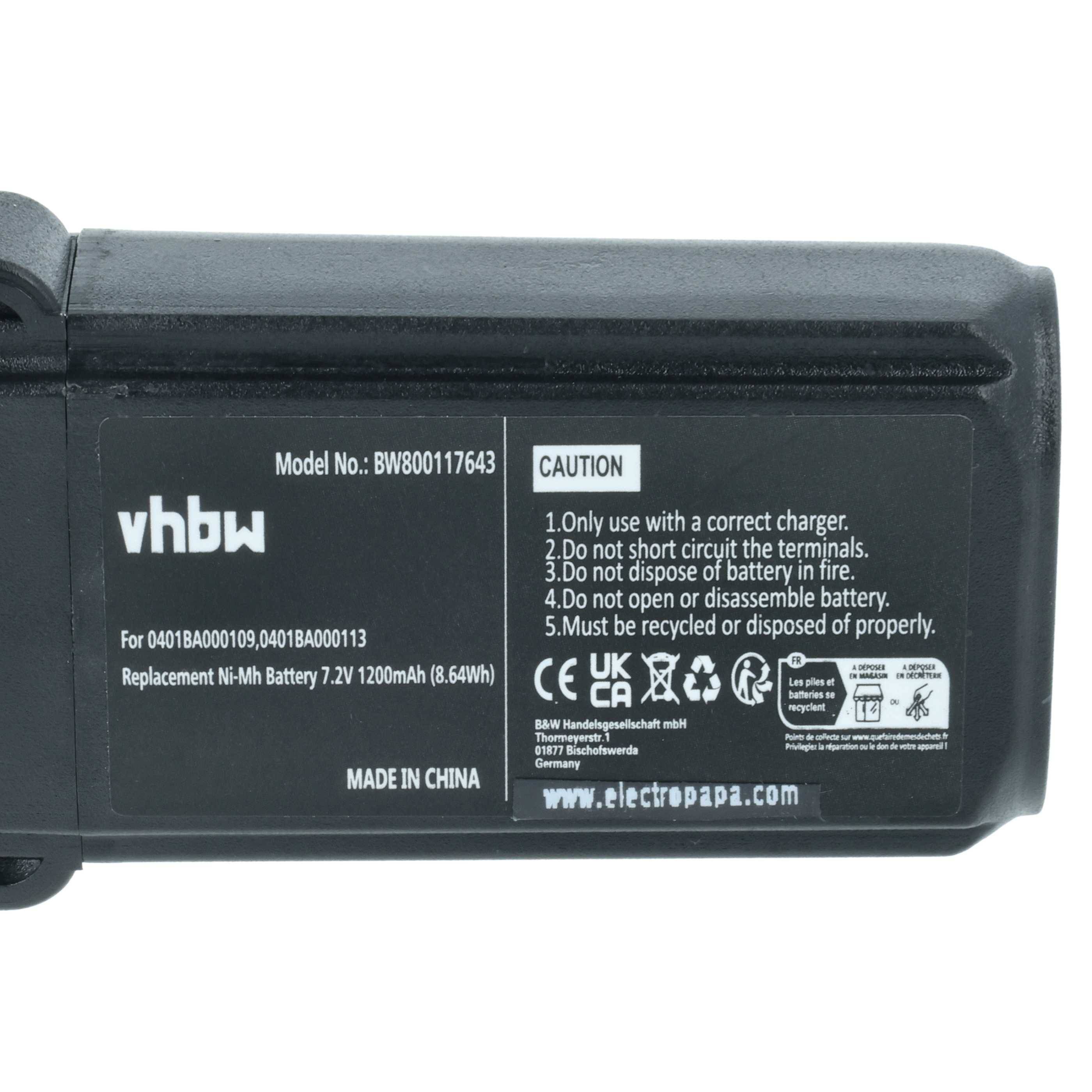 vhbw 5x Akku kompatibel mit Elca PINC-GEH | Genio-Silux, Genio-Sfera, GENIO-PUNTO Fernbedienung Remote Control (1200 mAh-1