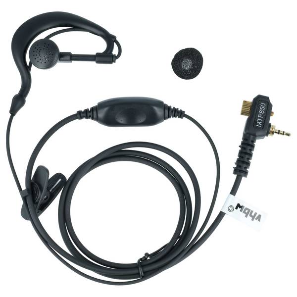 vhbw Headset Ersatz für Motorola FTN6583 für Funkgerät | schwarz