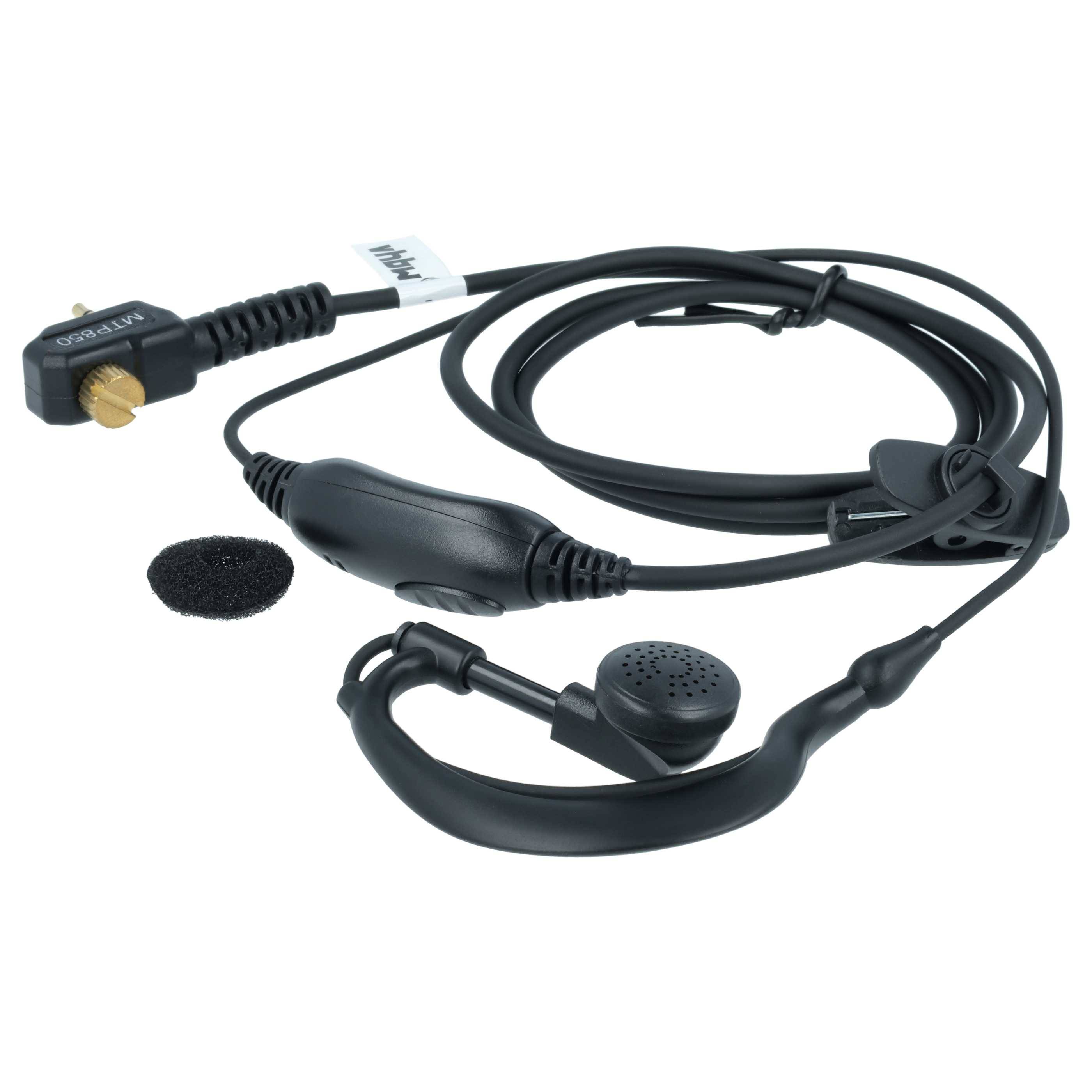 vhbw Headset Ersatz für Motorola FTN6583 für Funkgerät | schwarz-2