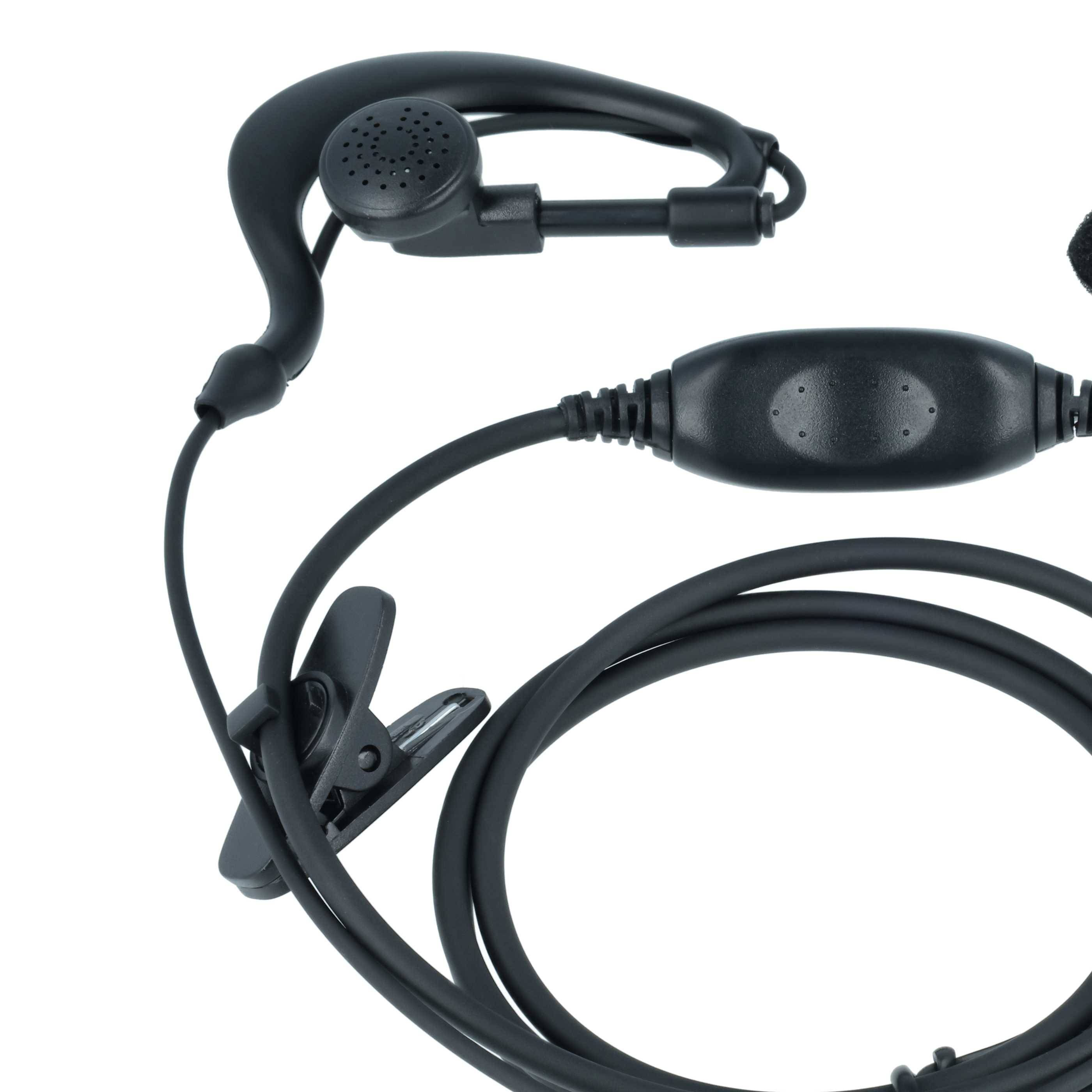 vhbw Headset Ersatz für Motorola FTN6583 für Funkgerät | schwarz-3