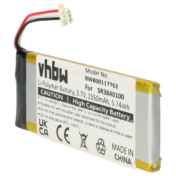 vhbw Akku kompatibel mit Becker BE B50 | BE B40, professional.6 LMU GPS Navigation Navi (1550 mAh, 3,7 V, Li-Polymer)