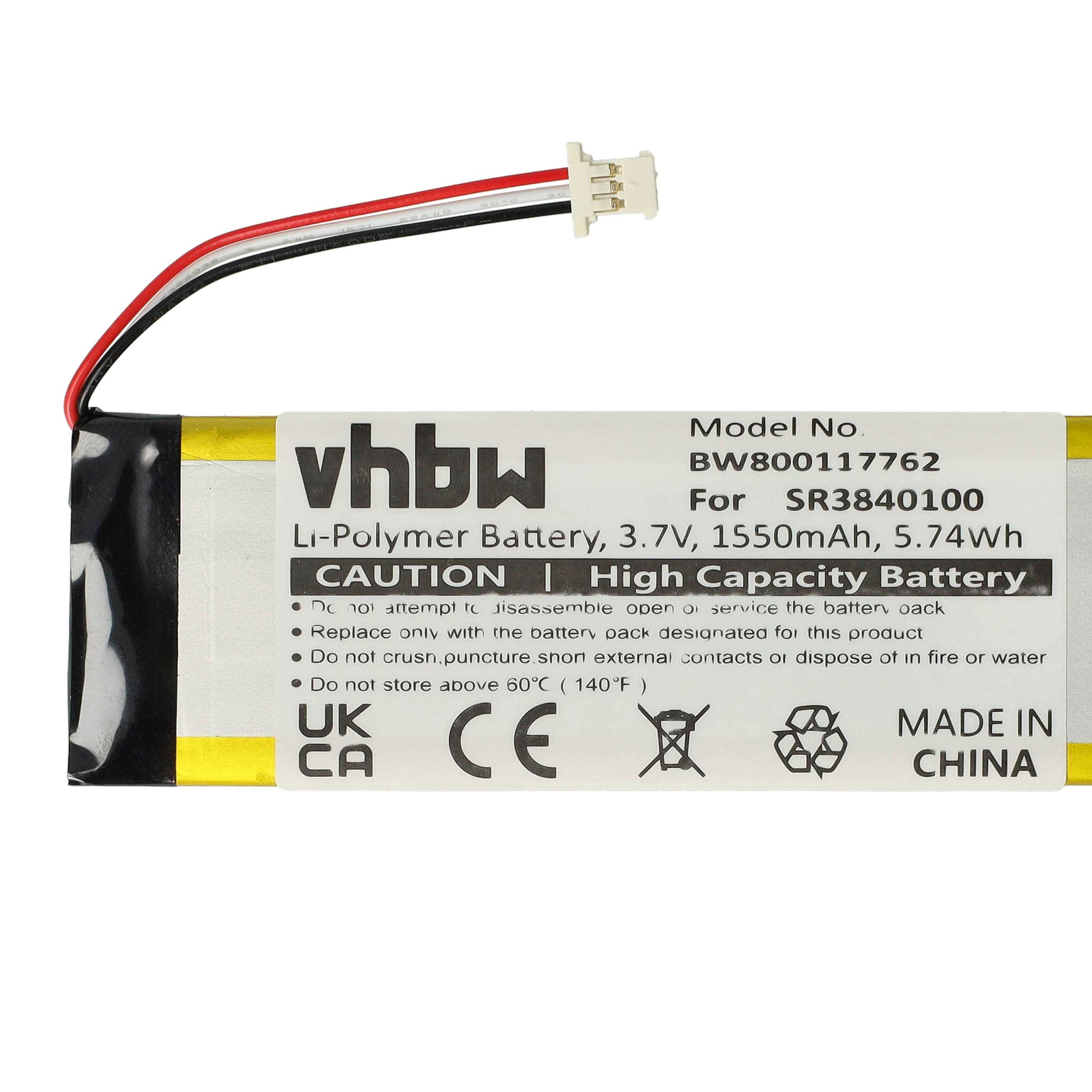 vhbw Akku kompatibel mit Becker BE B50 | BE B40, professional.6 LMU GPS Navigation Navi (1550 mAh, 3,7 V, Li-Polymer)-5