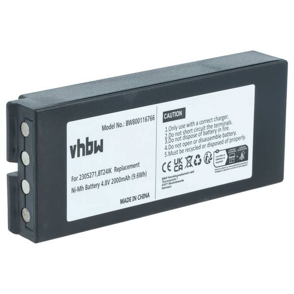 vhbw Akku Ersatz für Danfoss 2305271 | BT24IK für Industrie-Funkfernsteuerung Fernbedienung (2000 mAh, 4,8 V, NiMH) -