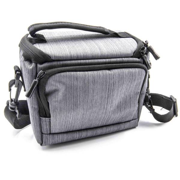 vhbw Polyester Foto-Tasche grau kompatibel mit Kamera Nikon D5300 | D5500, D60, D600, D610, D70, D700, D7000, D7100