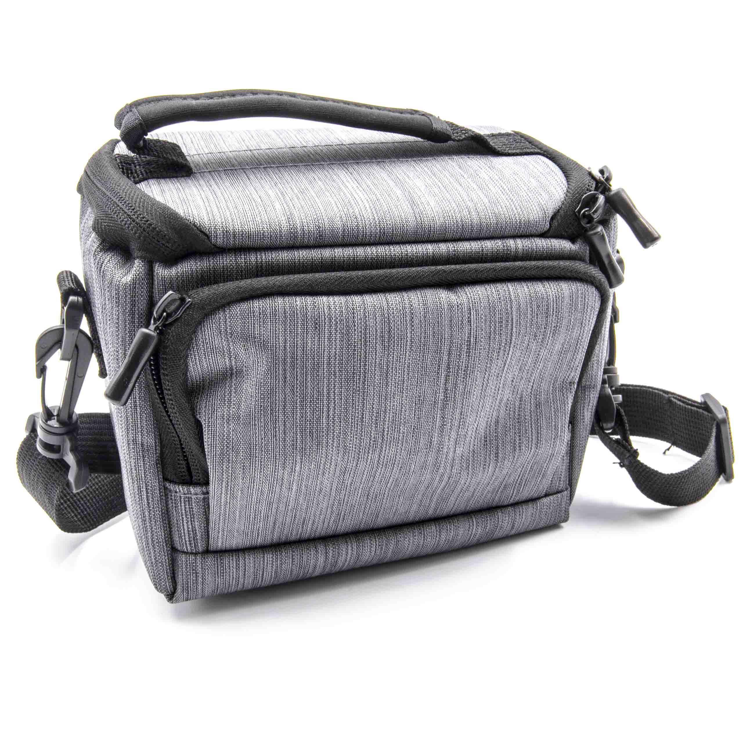 vhbw Polyester Foto-Tasche grau kompatibel mit Kamera Nikon 1 S1 | 1 V1, 1 V2, D100, D200, D300, D3000, D3200, D3300-0