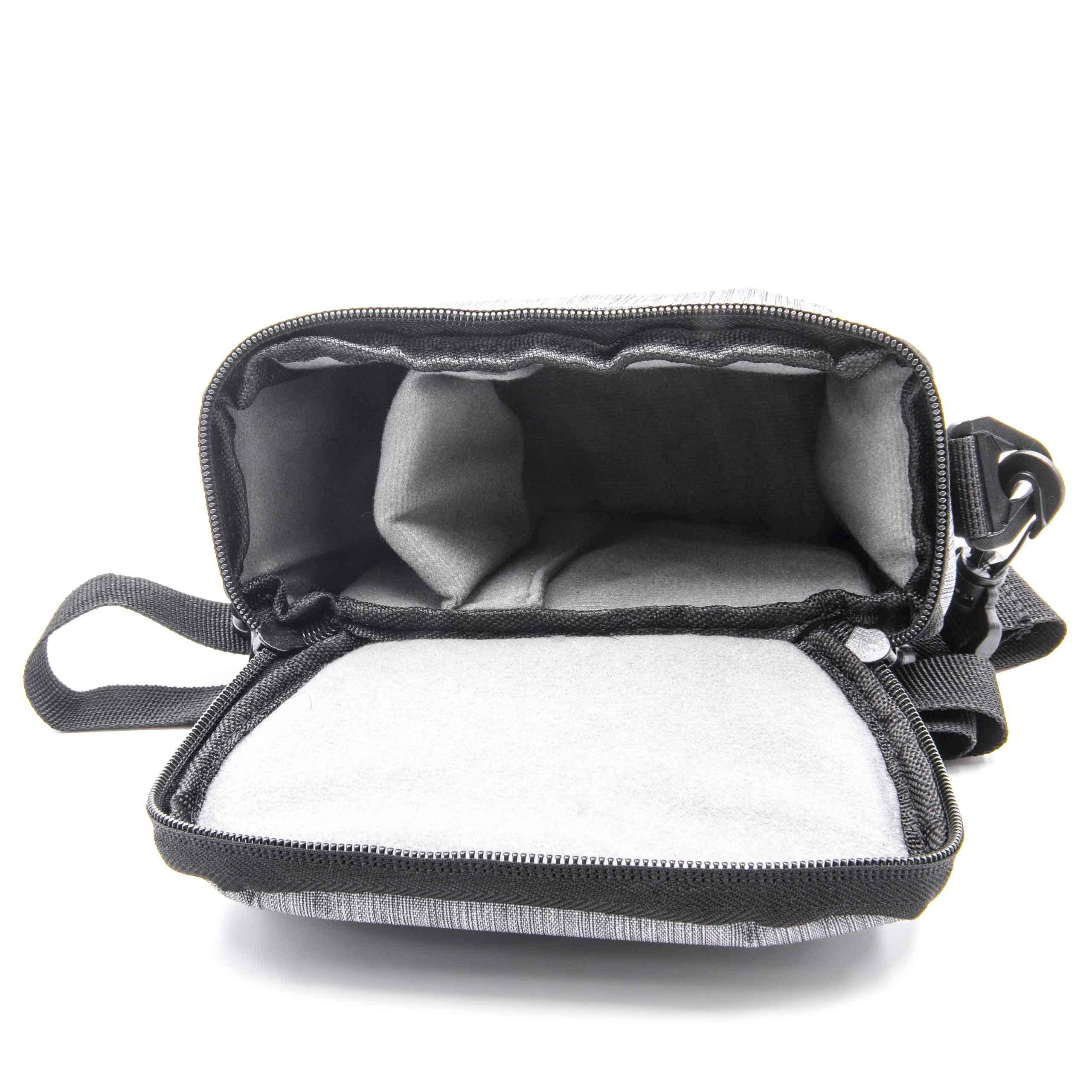 vhbw Polyester Foto-Tasche grau kompatibel mit Kamera Nikon 1 S1 | 1 V1, 1 V2, D100, D200, D300, D3000, D3200, D3300-4