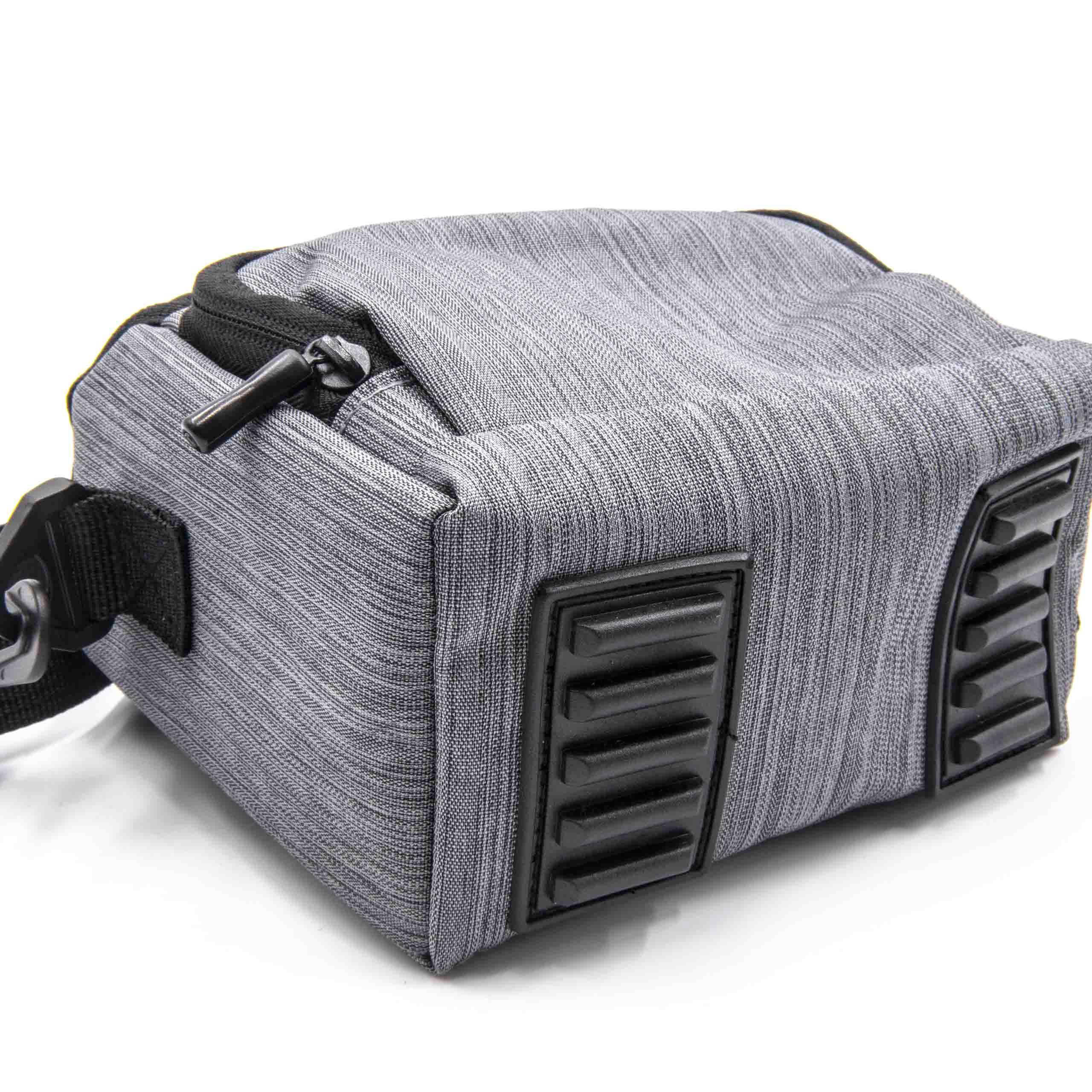 vhbw Polyester Foto-Tasche grau kompatibel mit Kamera Nikon 1 S1 | 1 V1, 1 V2, D100, D200, D300, D3000, D3200, D3300-5