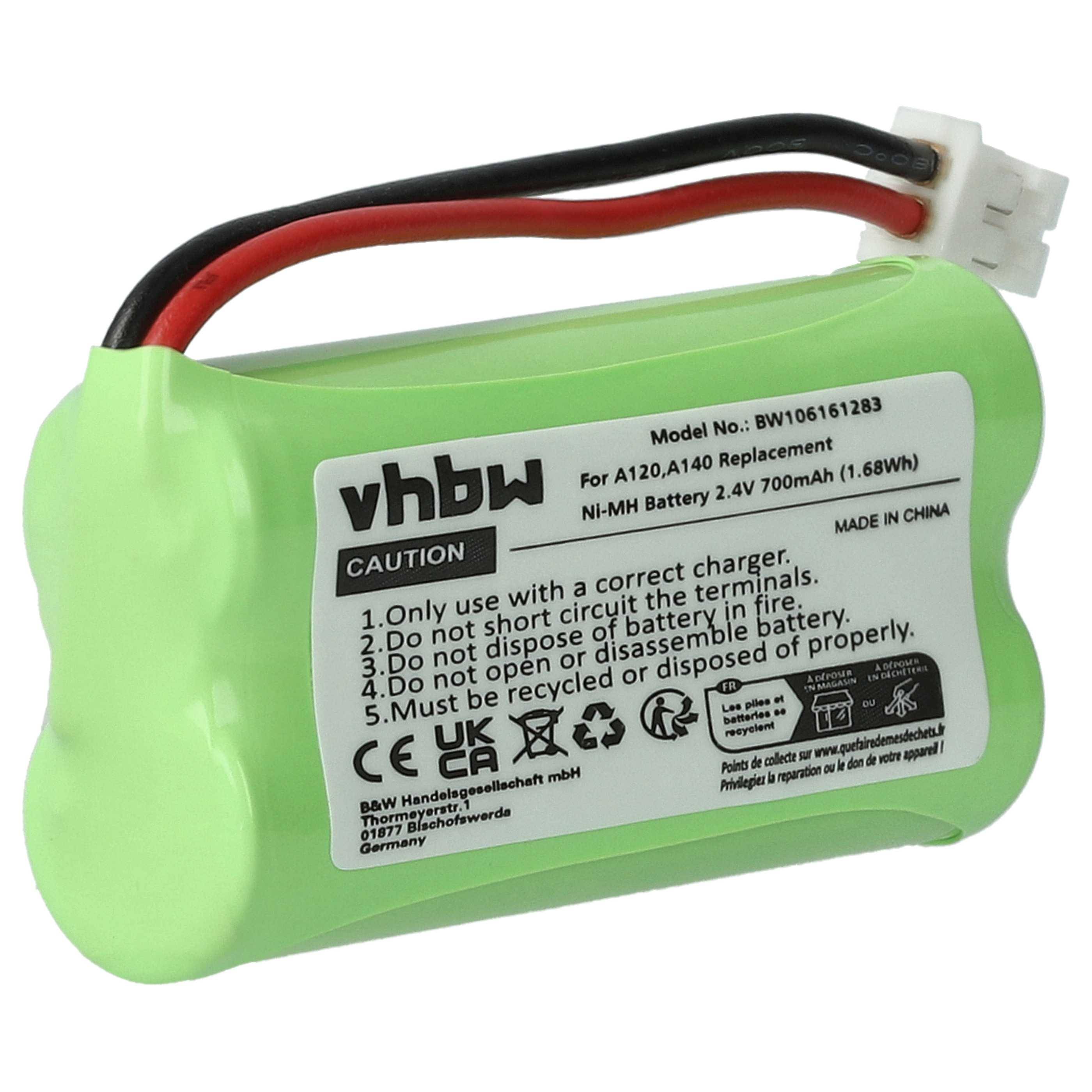 vhbw Akku kompatibel mit Siemens Gigaset Telefon A12 | A345, AL14 - AL145, AS14 - AS160, C240 Q063, Universum CL15 SL15-0