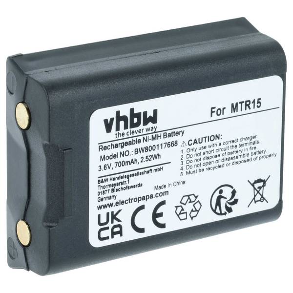 vhbw Akku kompatibel mit Ravioli LNH800 | LJRAEC20.50098.02.11 Fernbedienung Remote Control (700 mAh, 3,6 V, NiMH)